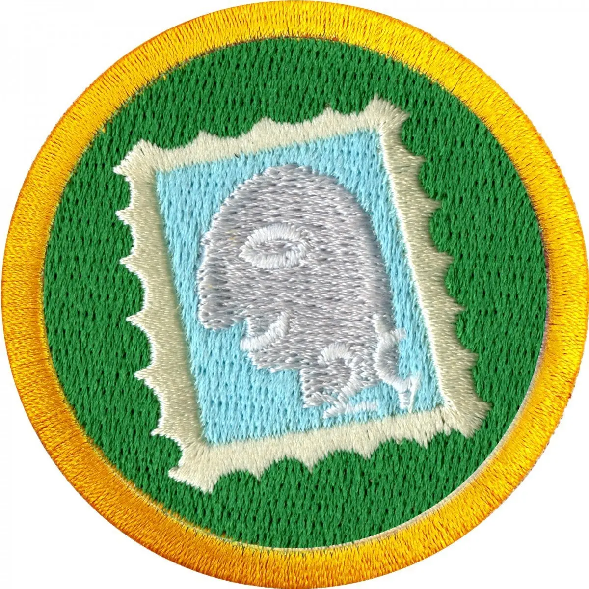 Stamp Collecting Merit Badge Embroidered Iron-on Patch
