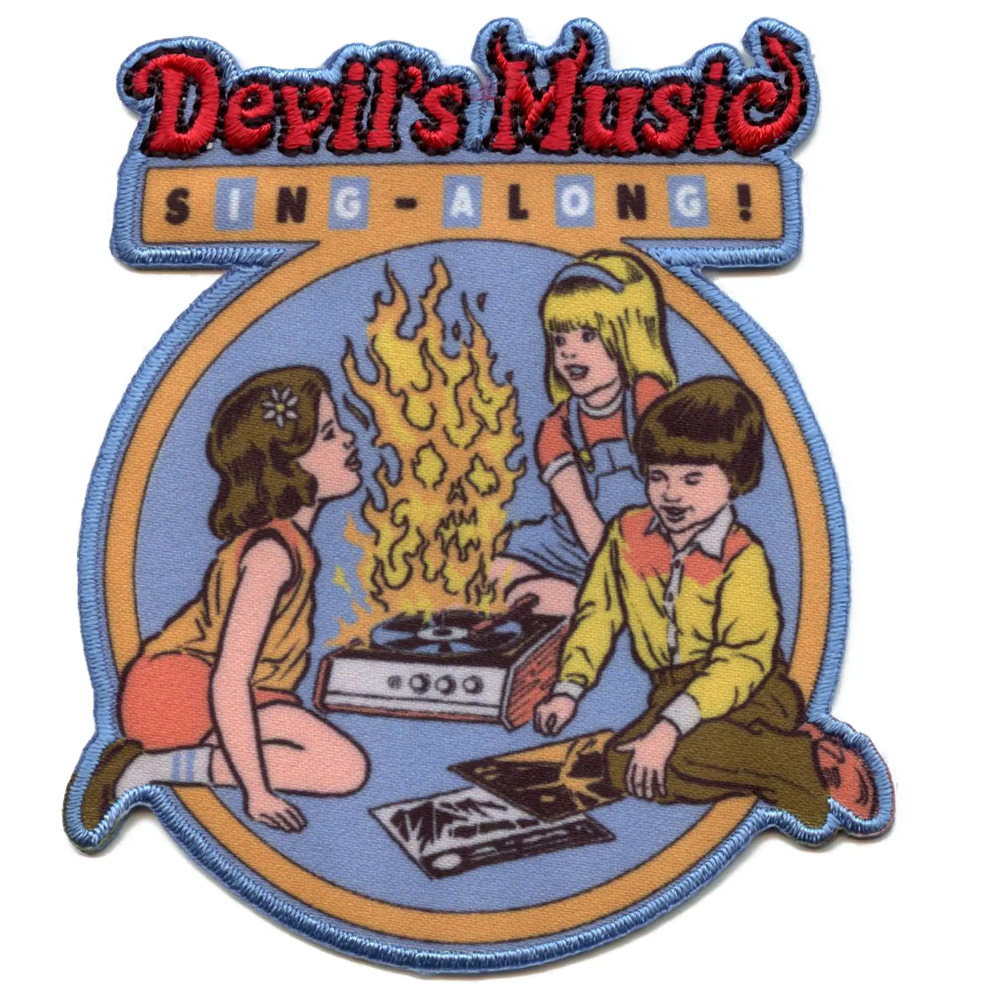 Steven Rhodes Music Patch Devil's Sing Along Sublimated Embroidery Iron On