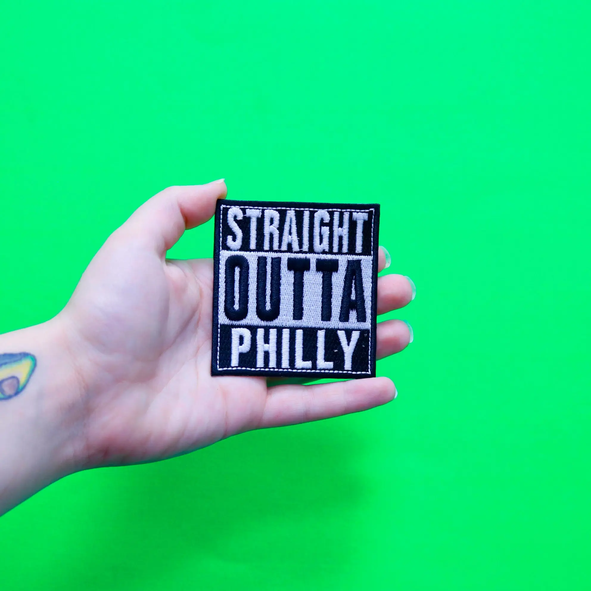 Straight Outta Philly Embroidered Iron On Patch - Image 2