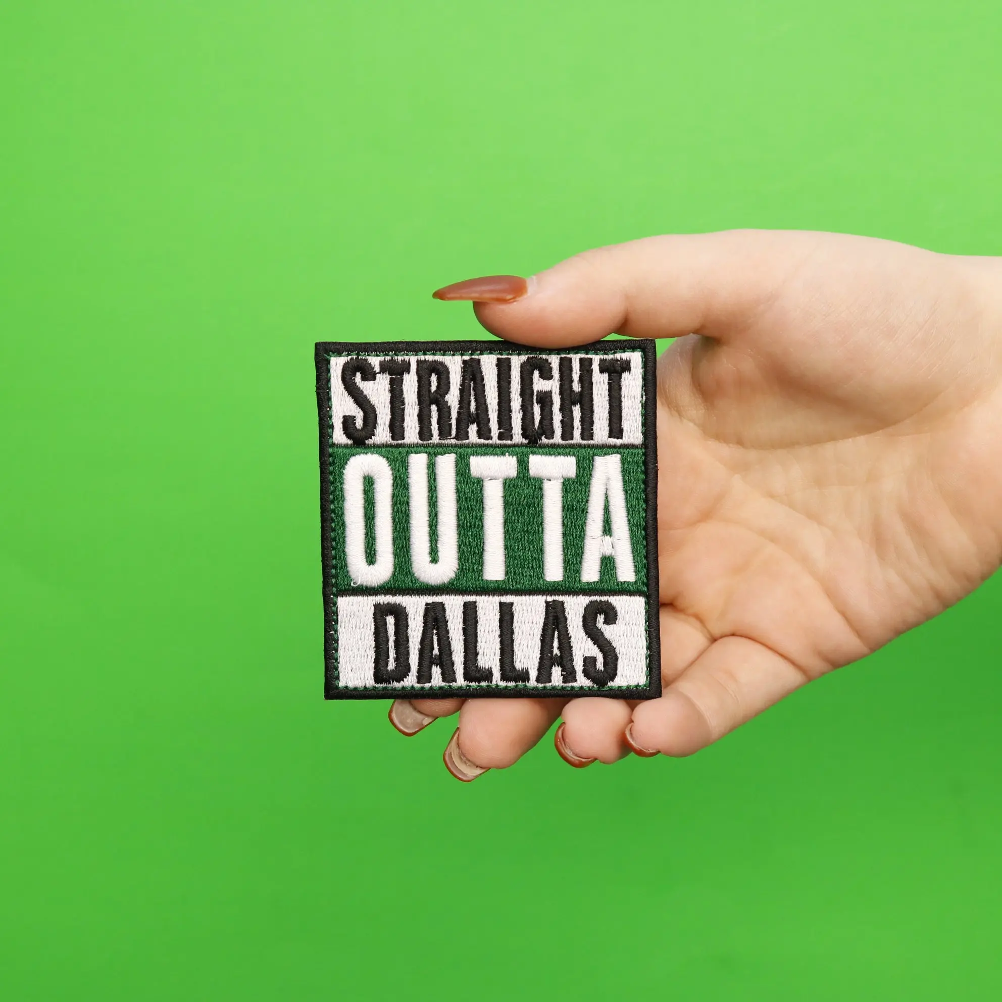 Straight Outta Dallas Embroidered Iron On Patch - Image 4