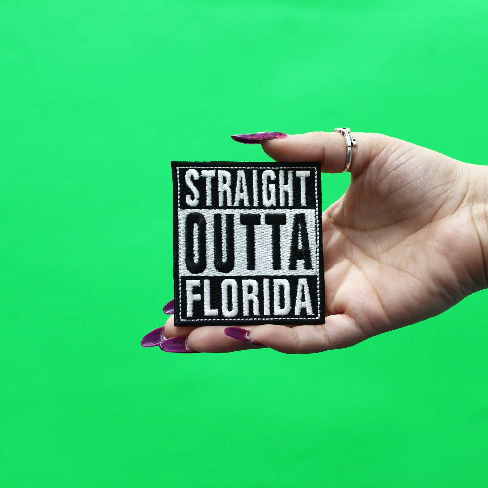 Straight Outta Florida Patch Embroidered Iron On - Image 2