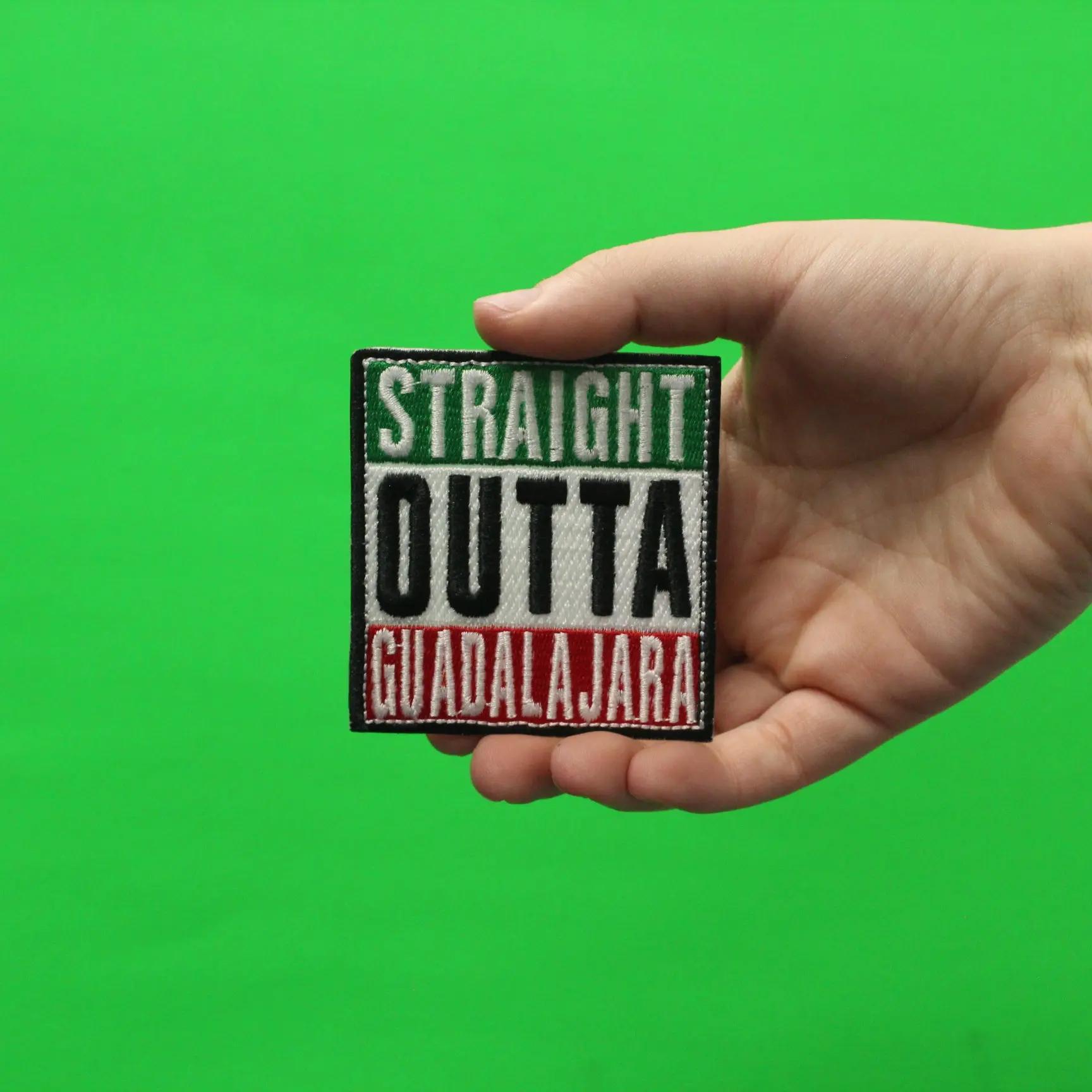 Straight Outta Guadalajara Embroidered Iron On Patch - Image 2