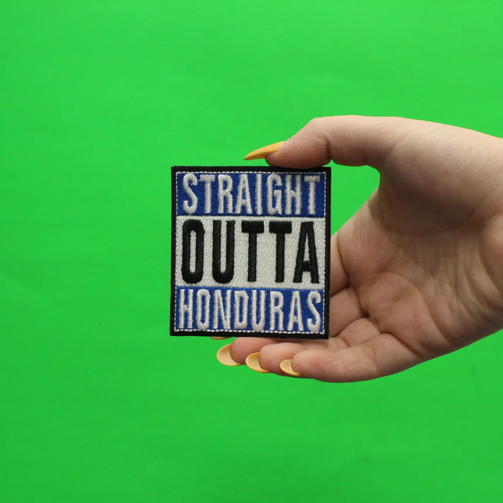 Straight Outta Honduras Embroidered Iron On Patch - Image 2