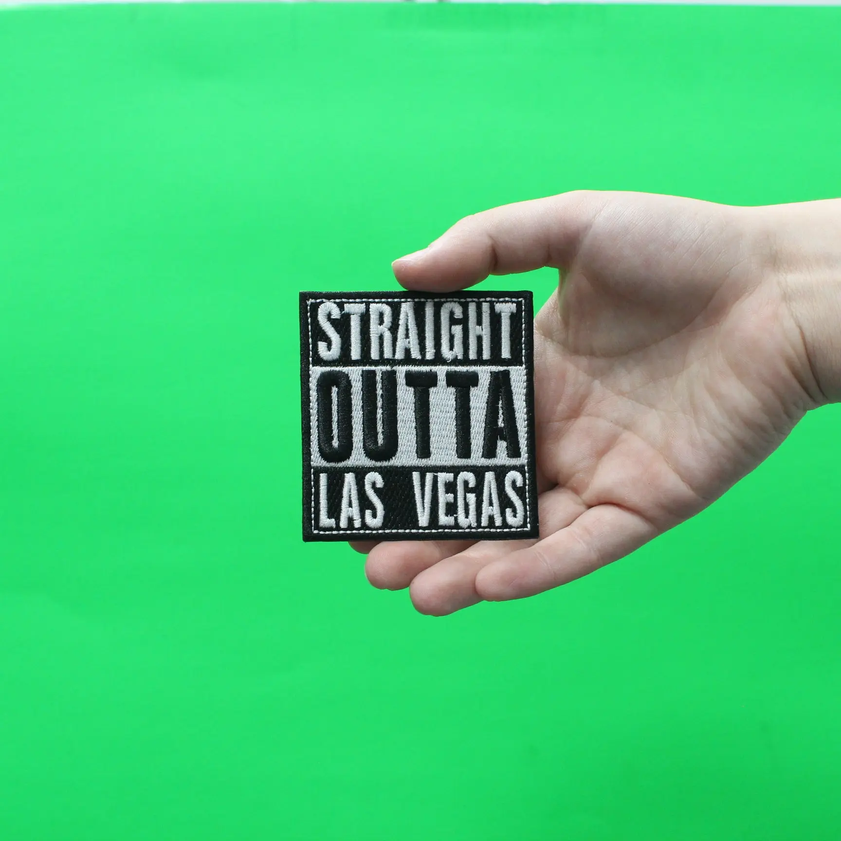 Straight Outta Las Vegas Embroidered Iron On Patch - Image 2