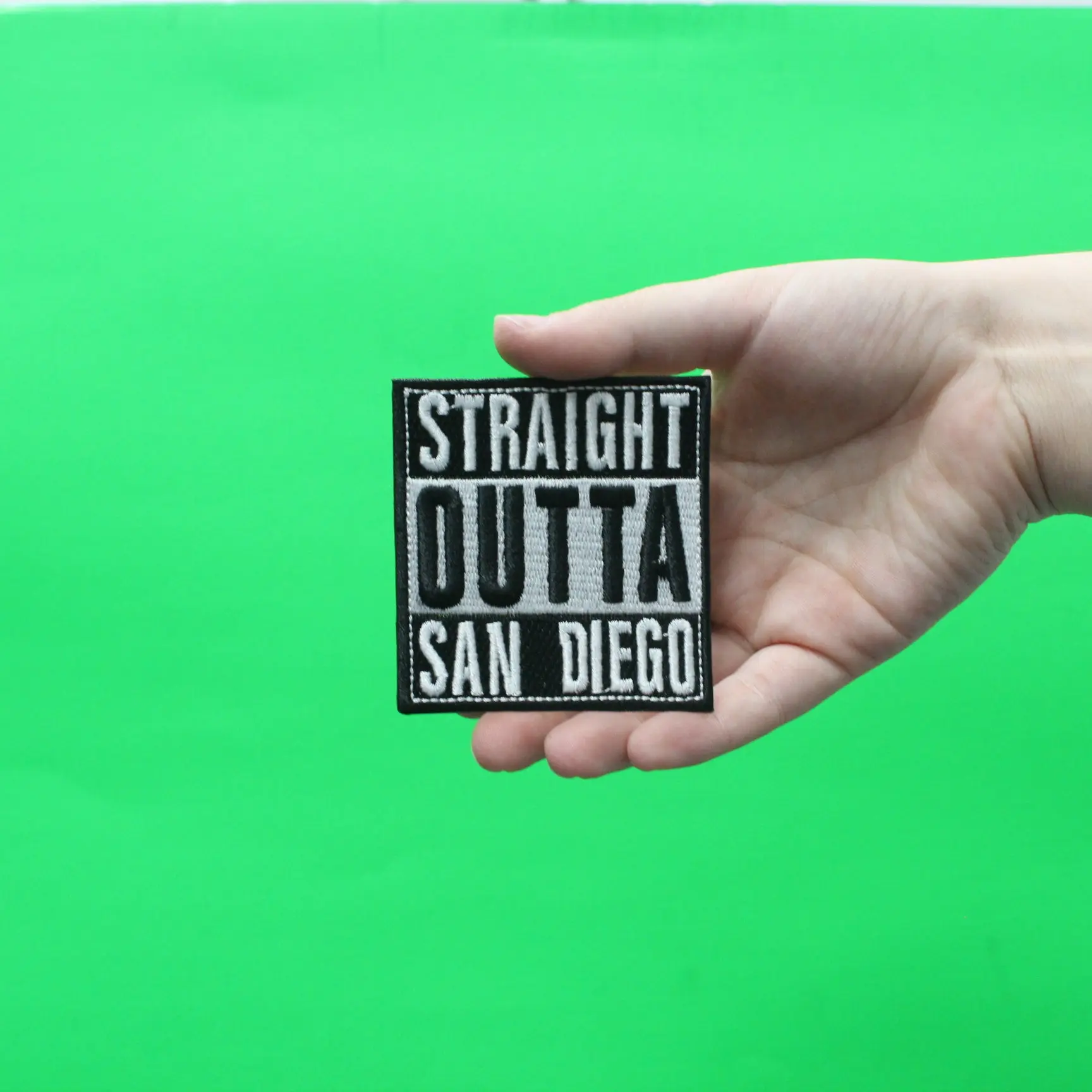 Straight Outta San Diego Embroidered Iron On Patch - Image 2