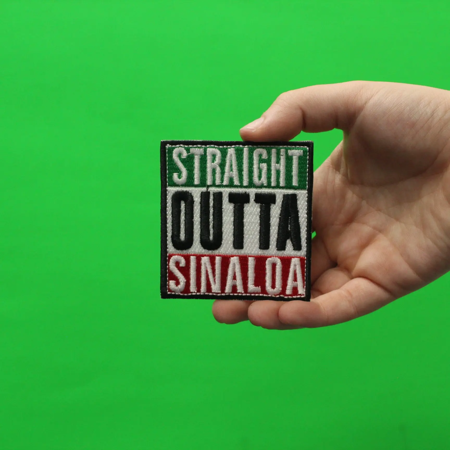 Straight Outta Sinaloa Embroidered Iron On Patch - Image 2
