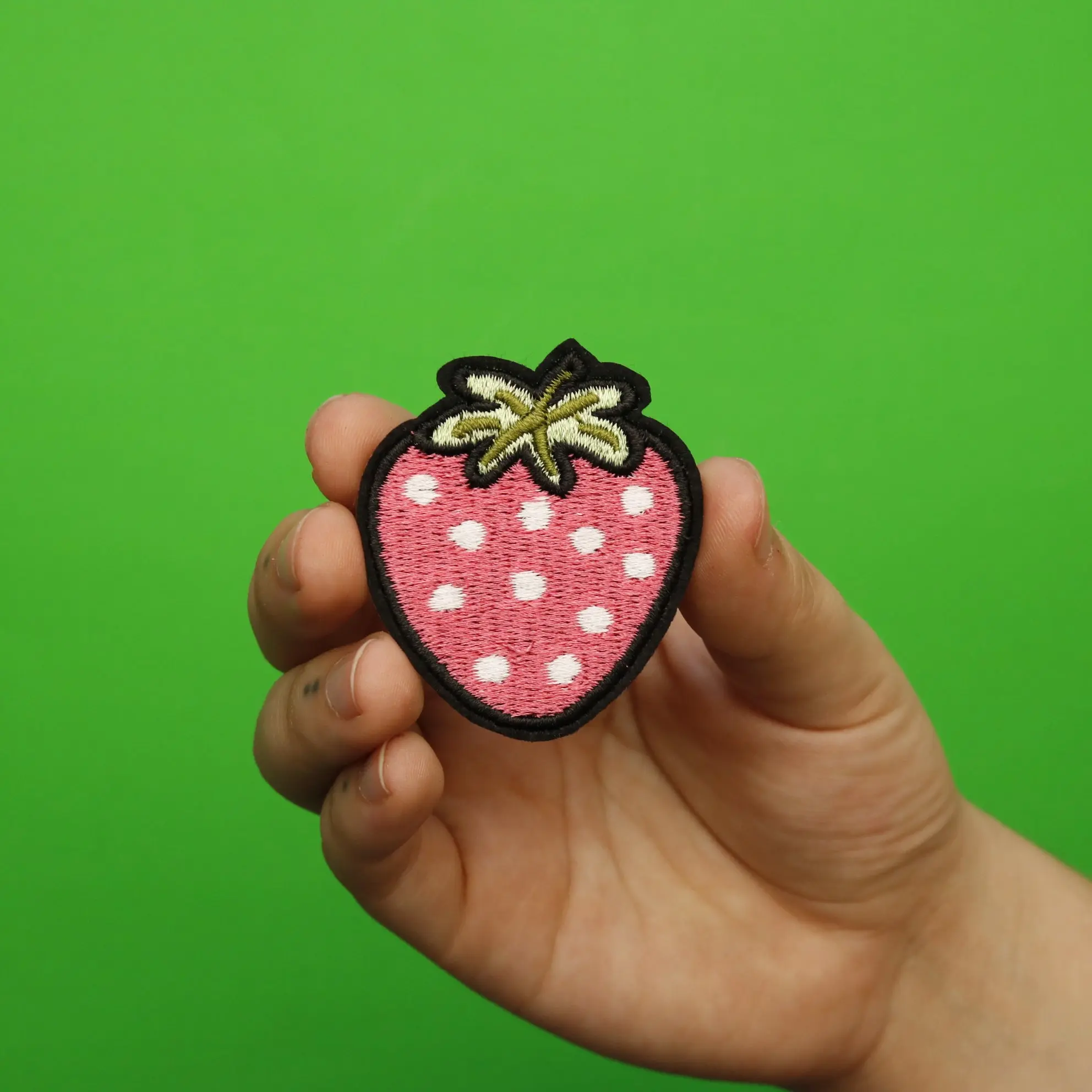 Strawberry Embroidered Applique Iron On Patch - Image 2