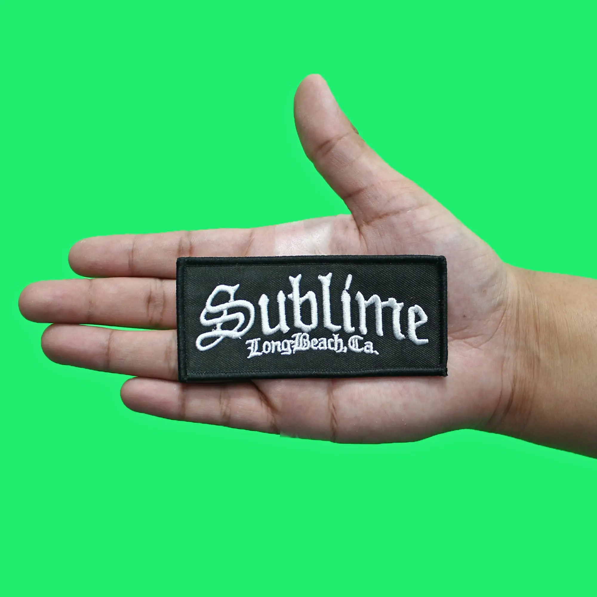 Sublime Long Beach Logo Patch California Black Box Embroidered Iron On - Image 2
