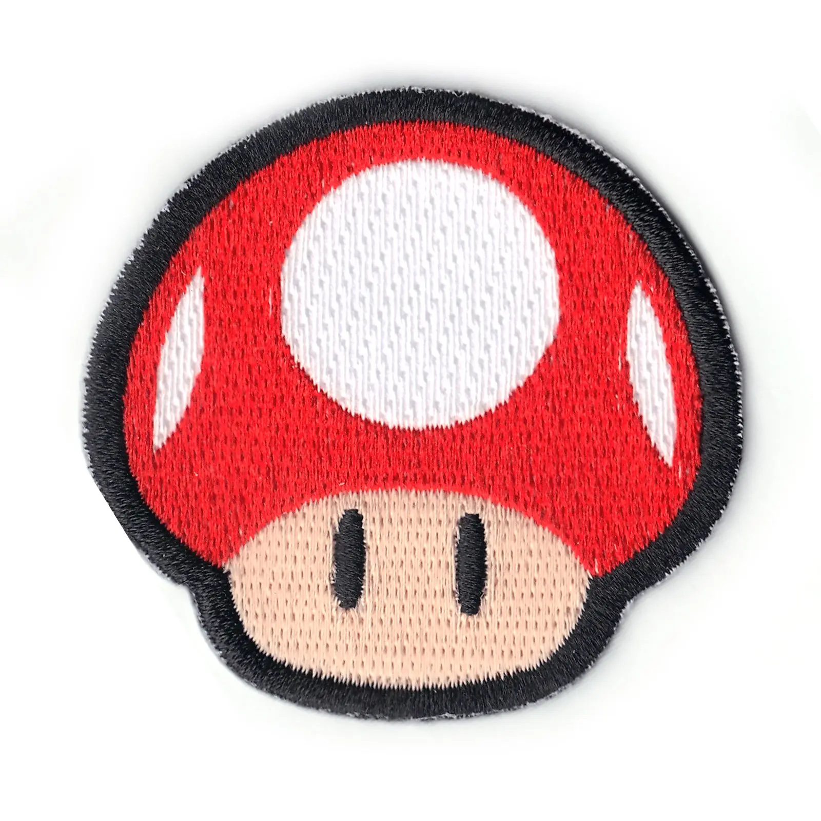 RED Nintendo Super Mario Game Power Up Mushroom Embroidered Iron On Patch