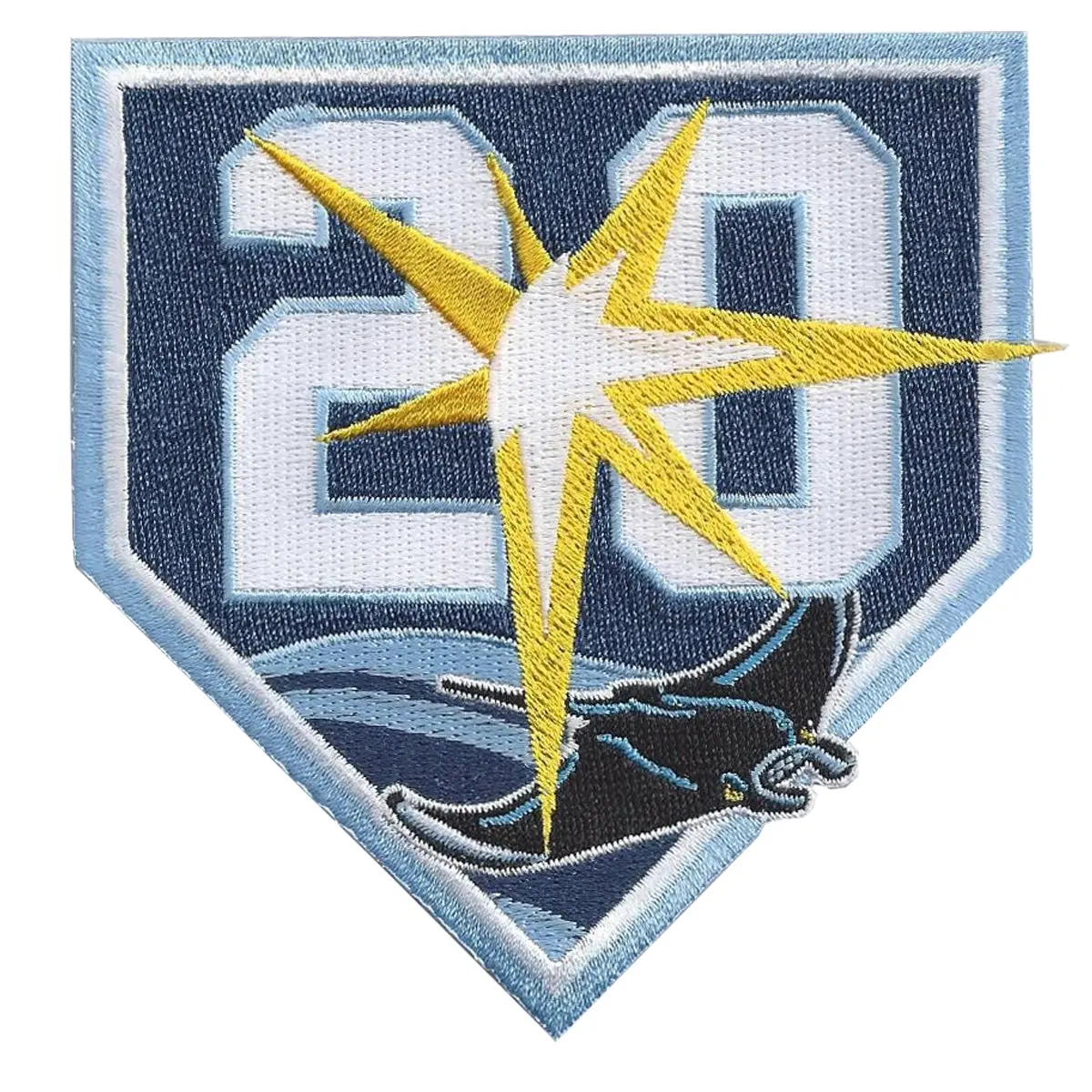 Tampa Bay Rays 20th Anniversary Embroidered Jersey Patch