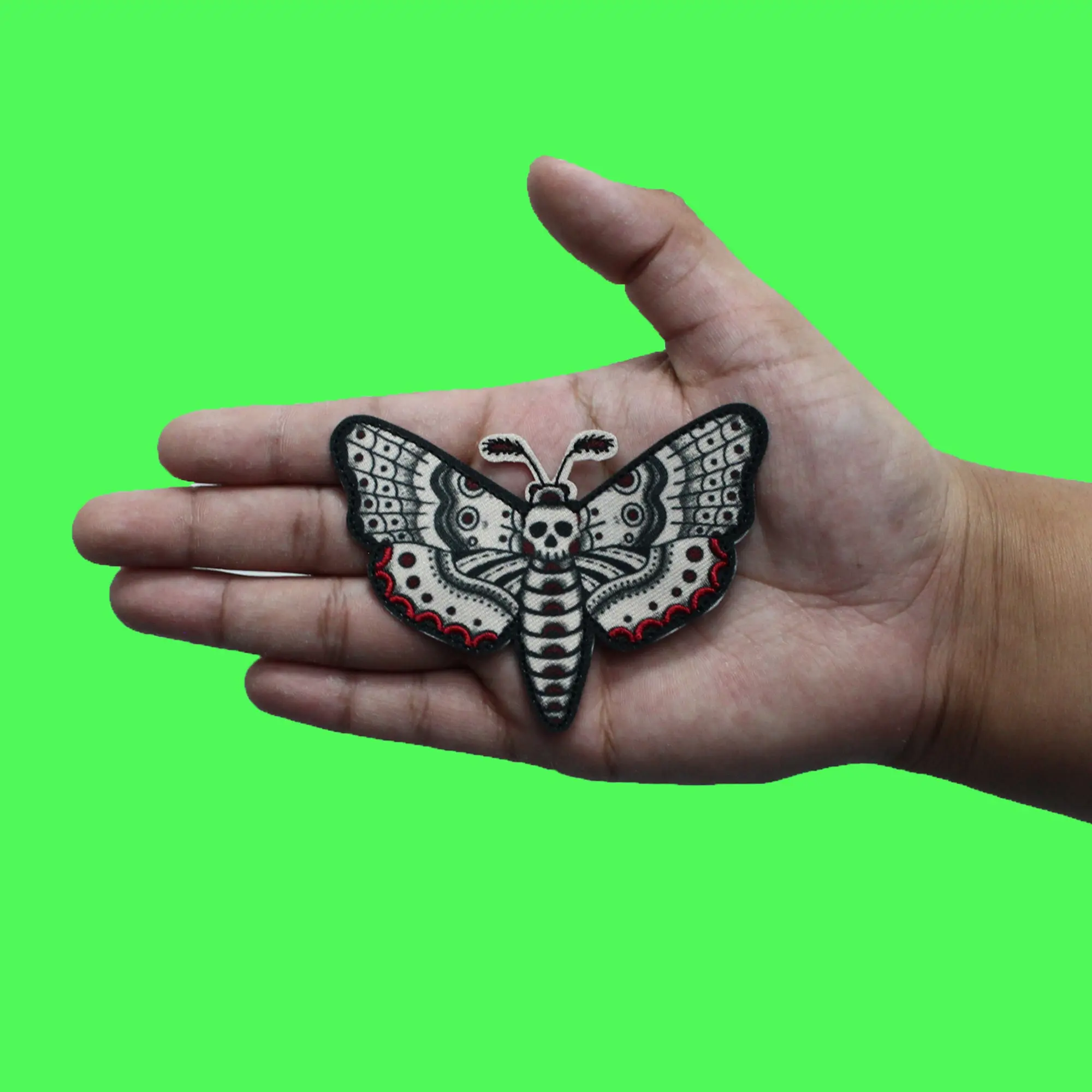 Tattoo Death’s Head Moth Patch Insects Nature Sublimated Embroidery Iron On - Image 2