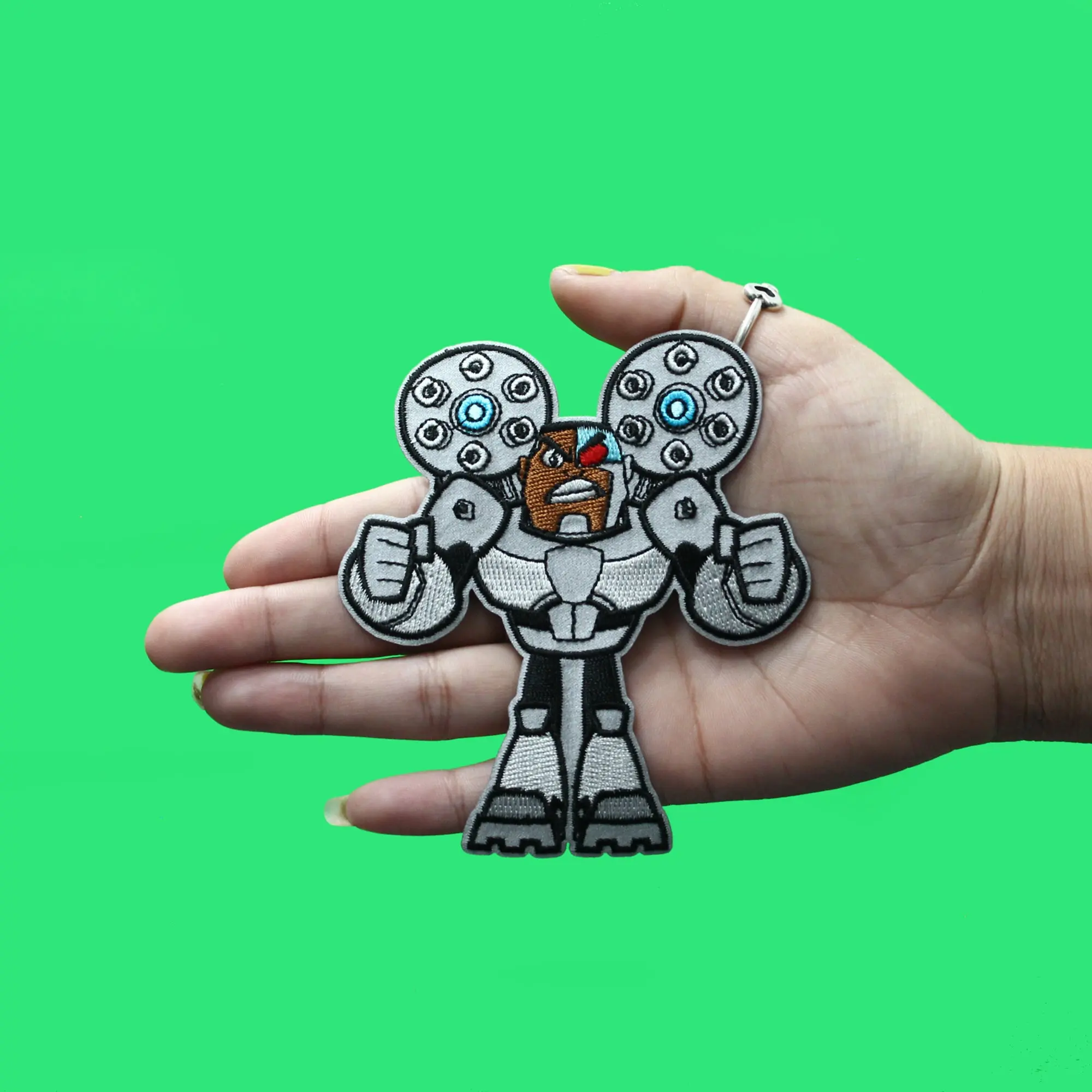 Teen Titans Go! Cyborg Patch DC Cartoon Network Embroidered Iron-On - Image 2