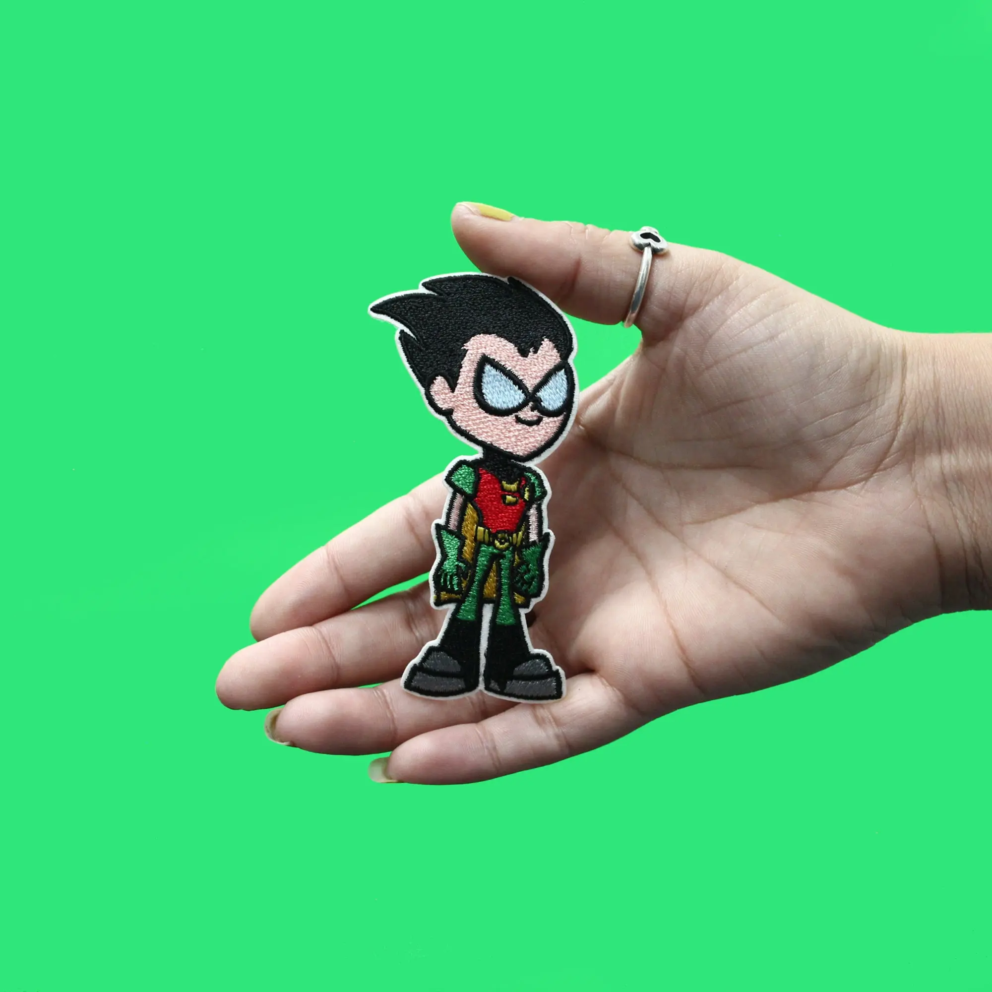 Teen Titans Go! Robin Patch DC Cartoon Network Embroidered Iron On - Image 2