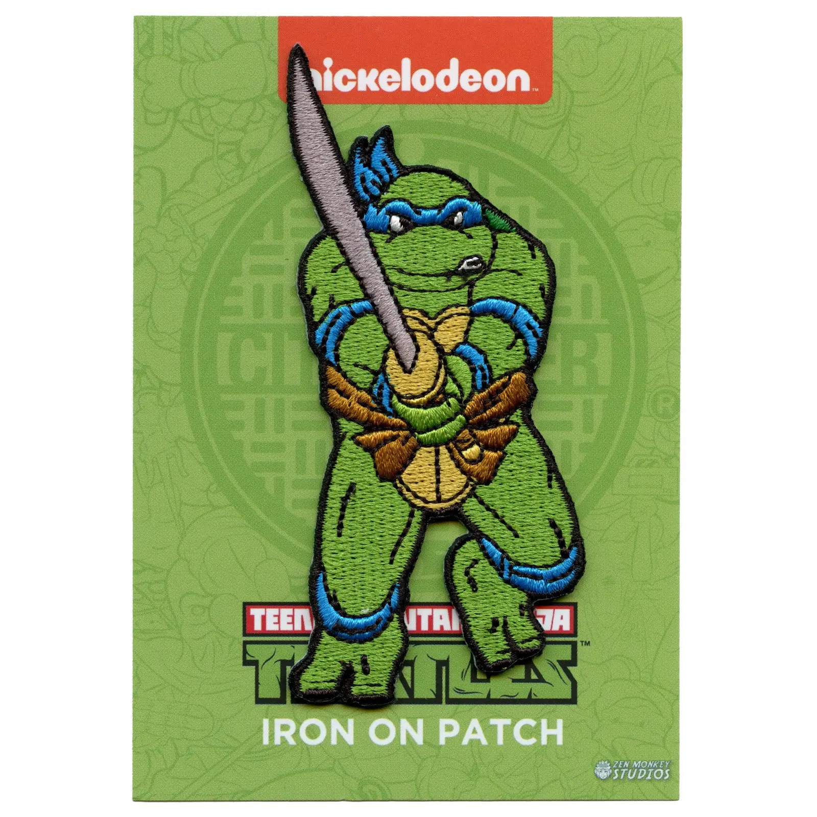 Teenage Mutant Ninja Turtles Leonardo Embroidered Iron On Patch - Image 2