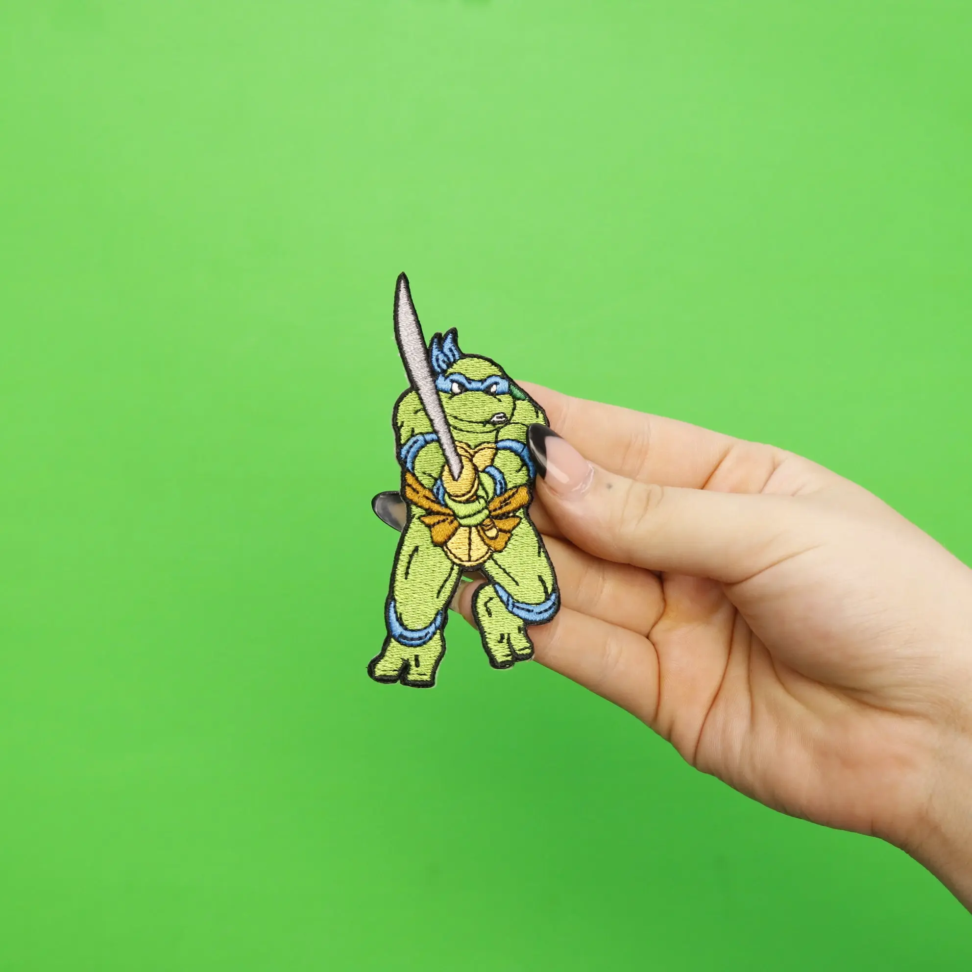Teenage Mutant Ninja Turtles Leonardo Embroidered Iron On Patch - Image 3