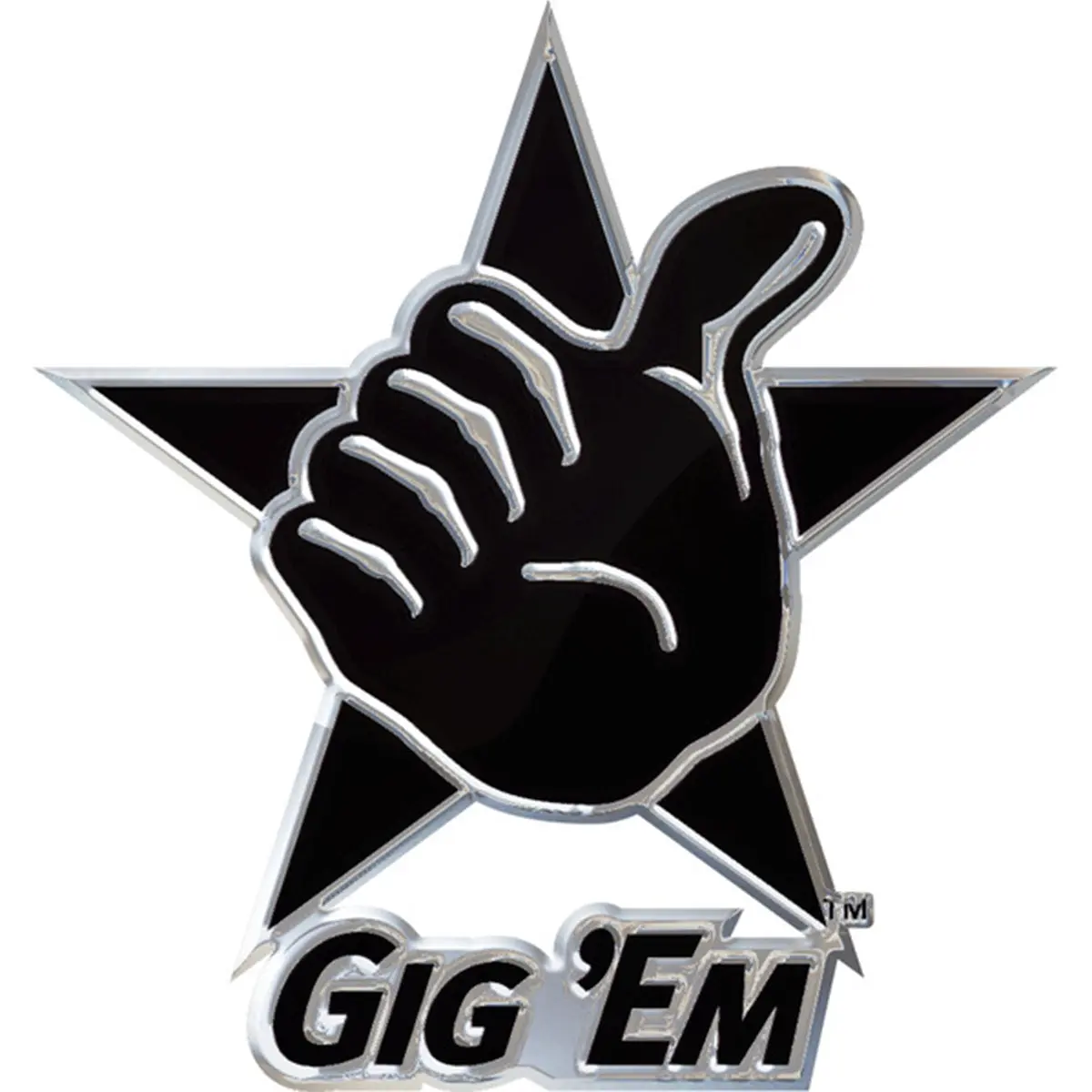 Texas A&M Aggies "Gig Em" NCAA College Team Logo Auto Car Solid Metal Emblem