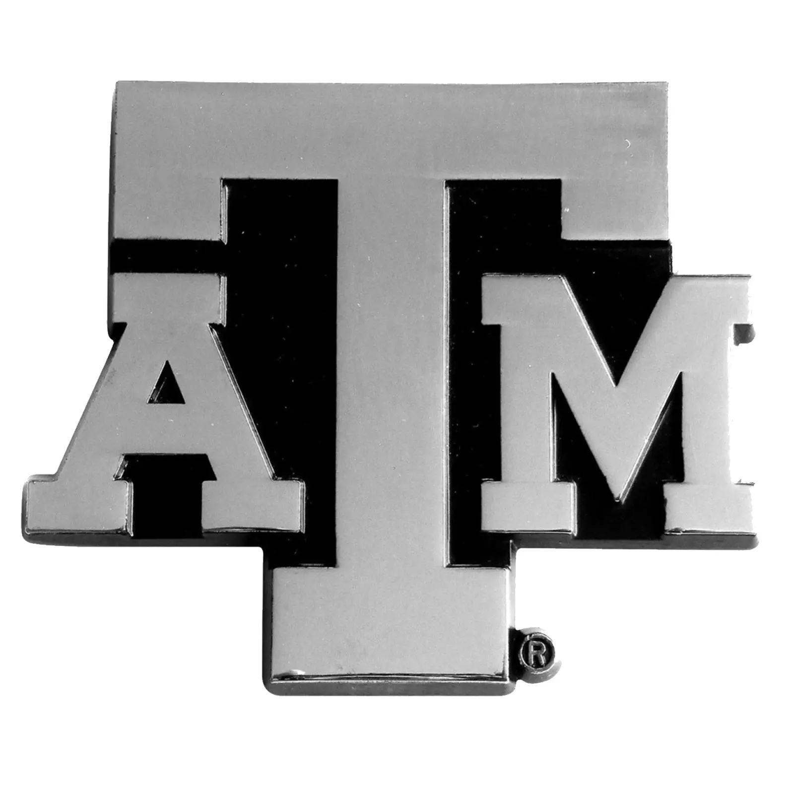 Texas A&M Aggies Premium Solid Metal Car Emblem Chrome