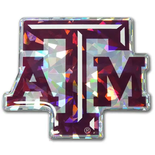 Texas A&M Aggies Reflective Dome Auto Decal Emblem AMG
