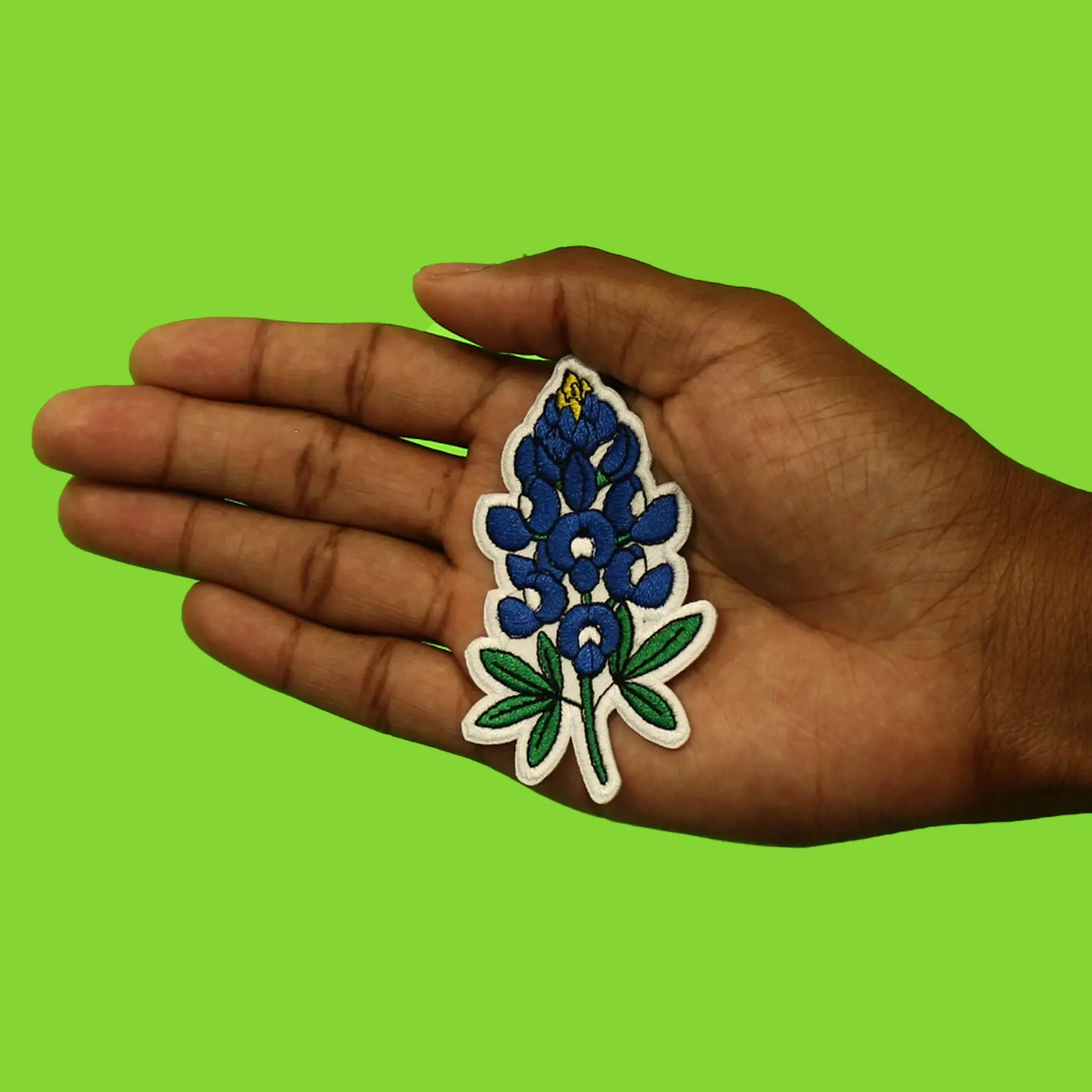 Texas Bluebonnet Patch State National Flower Embroidered Iron On - Image 2