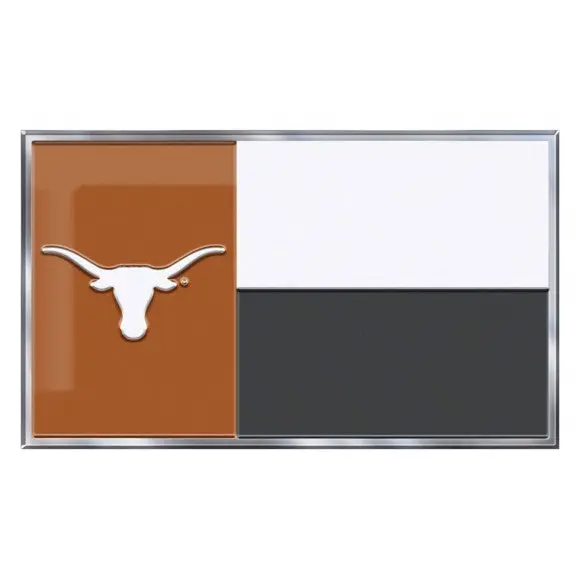 Texas Longhorns Embossed Flag Auto Color Emblem