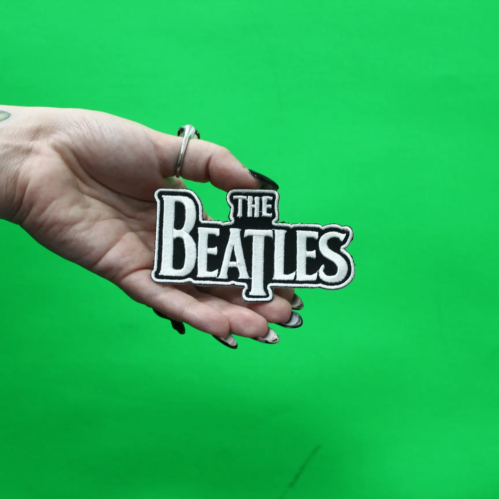 The Beatles Logo Patch Iconic Rock Band Embroidered Iron On - Image 2