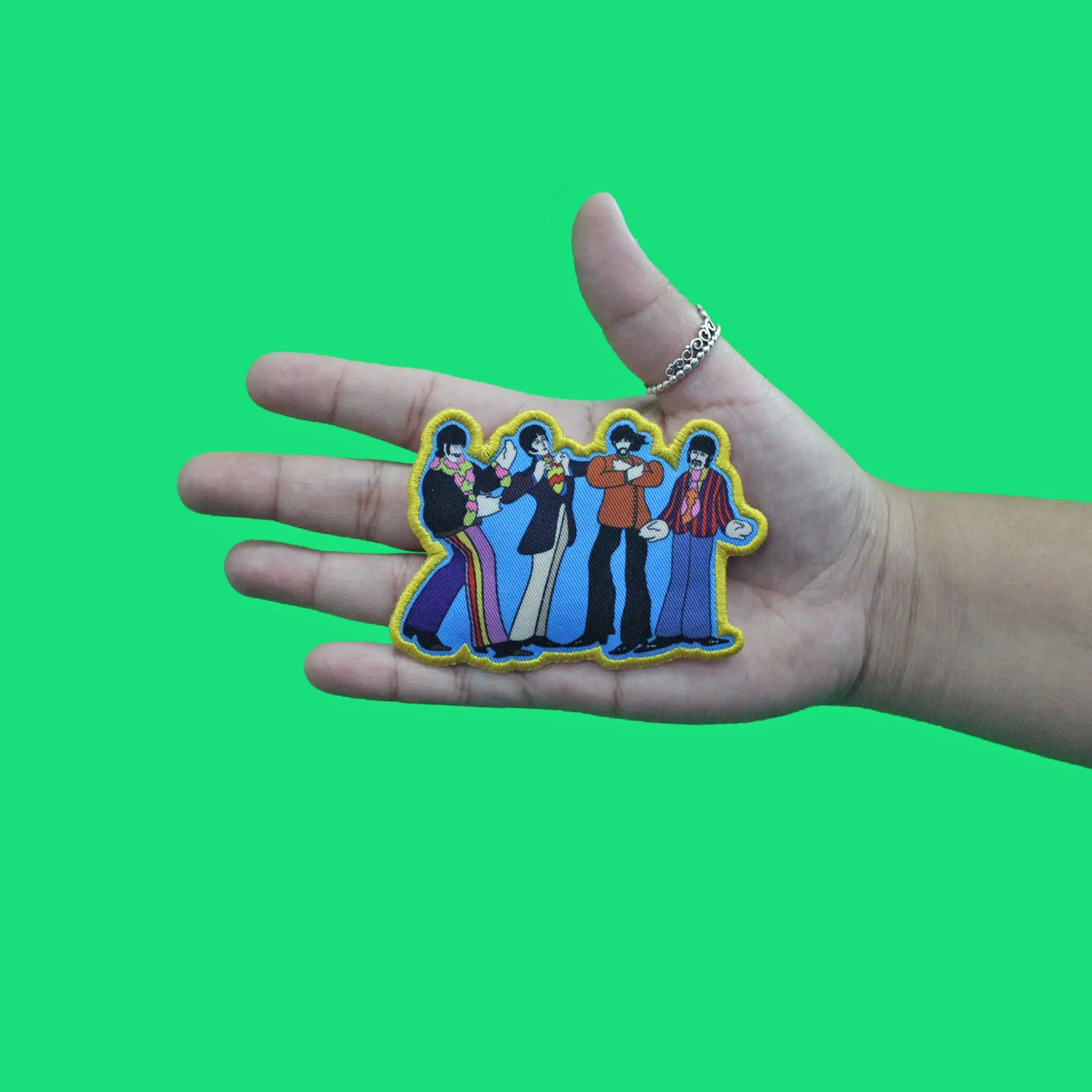 The Beatles Yellow Submarine Sub Band Patch British Rock Band Sublimated Iron On - Image 2