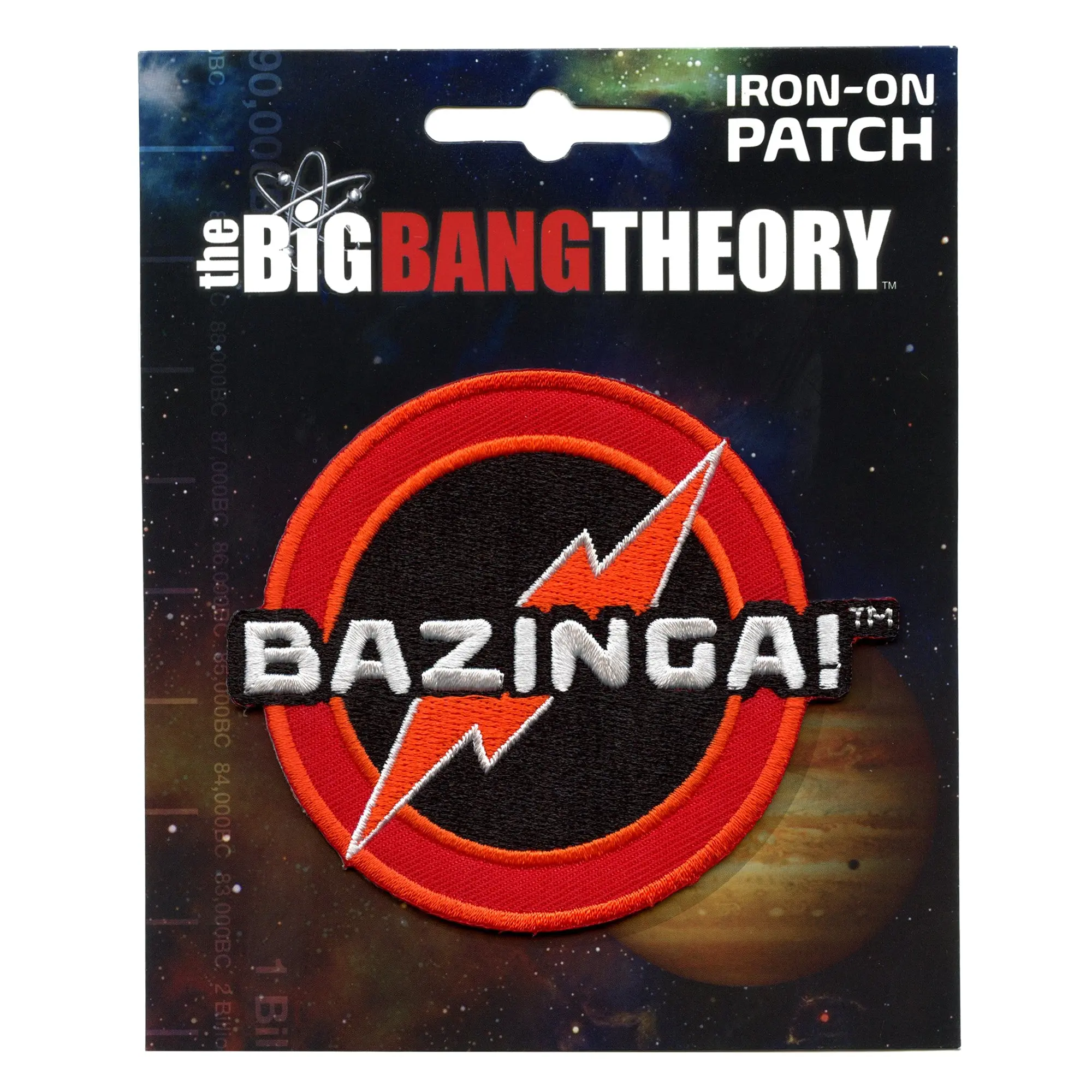 The Big Bang Theory "Bazinga" Embroidered Iron On Patch - Image 2