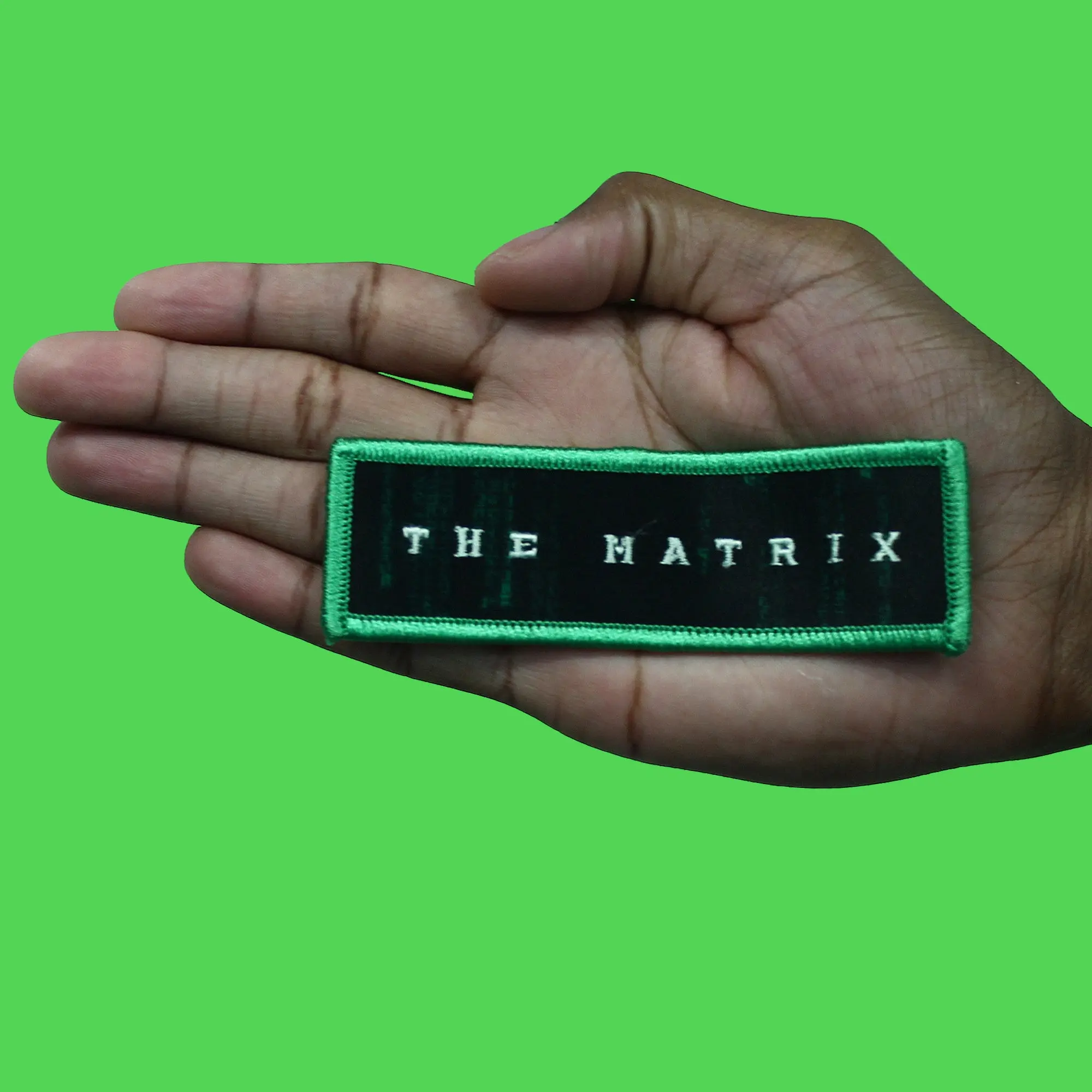 The Matrix Logo Patch American Cyberpunk Movie Embroidered Iron on - Image 2
