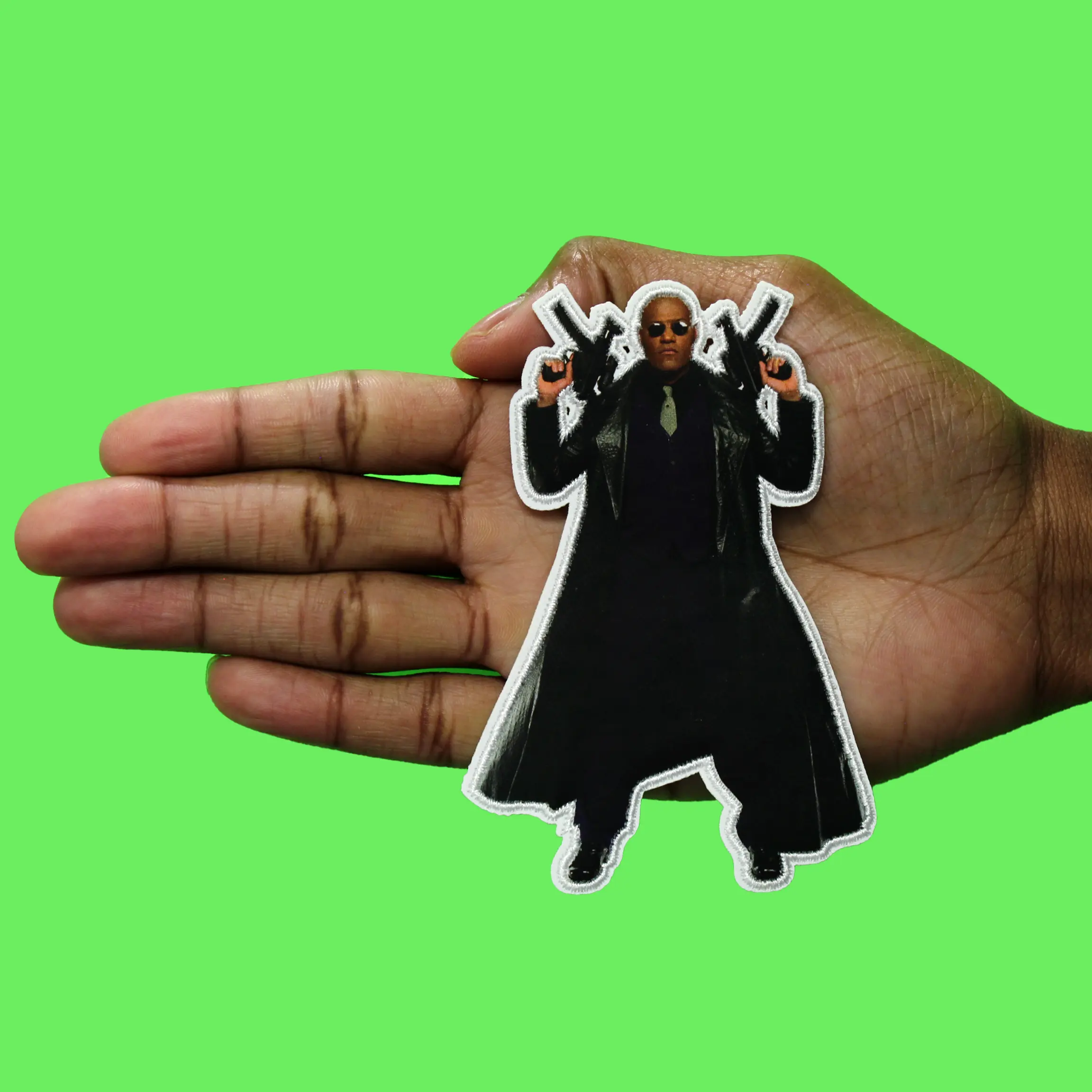 The Matrix Morpheus Patch American Cyberpunk Movie Embroidered Iron on - Image 2