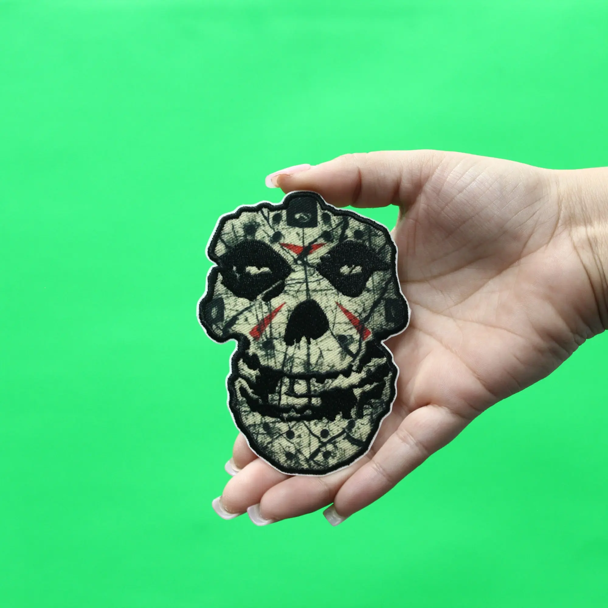 The Misfits Chrystal Lake Skull Patch Jason Voorhees Horror Sublimated Embroidery Iron On - Image 2