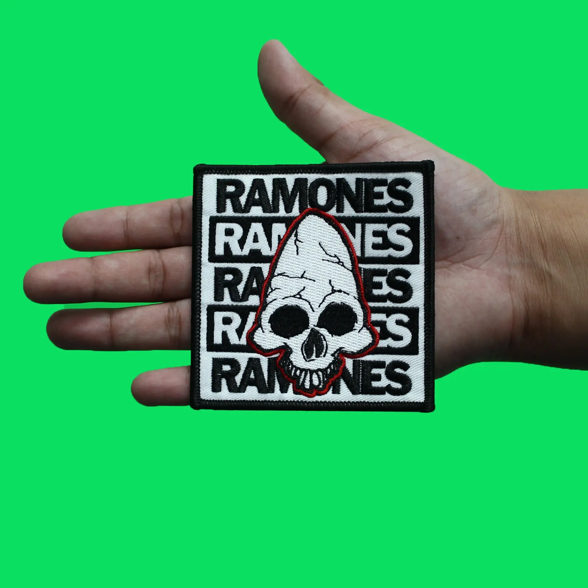 The Ramones Pinhead Logo Patch Punk Rock Band Embroidered Iron On - Image 2