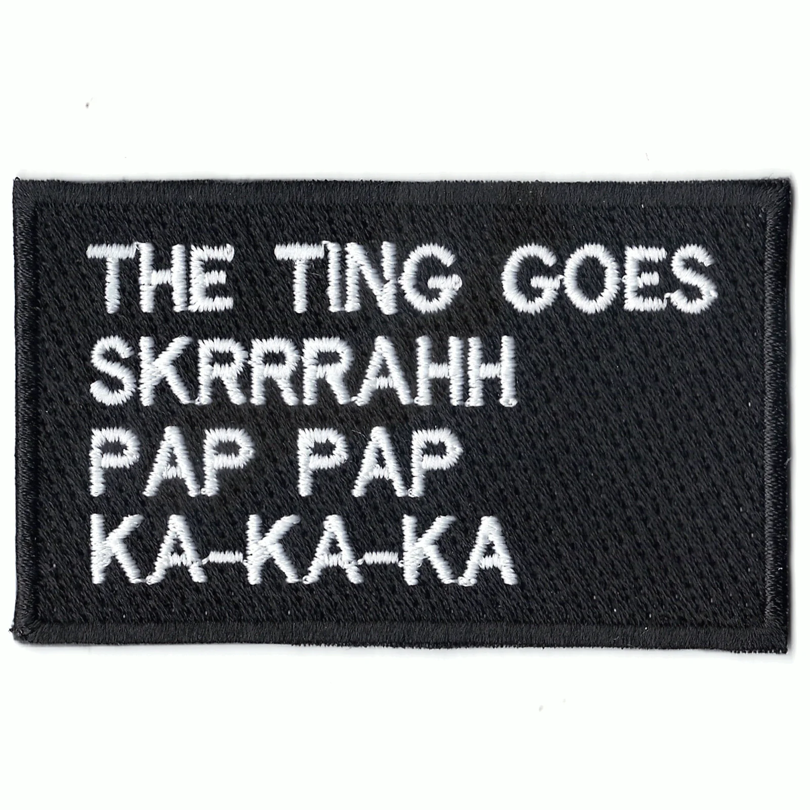 The Ting Goes Script Iron on Patch