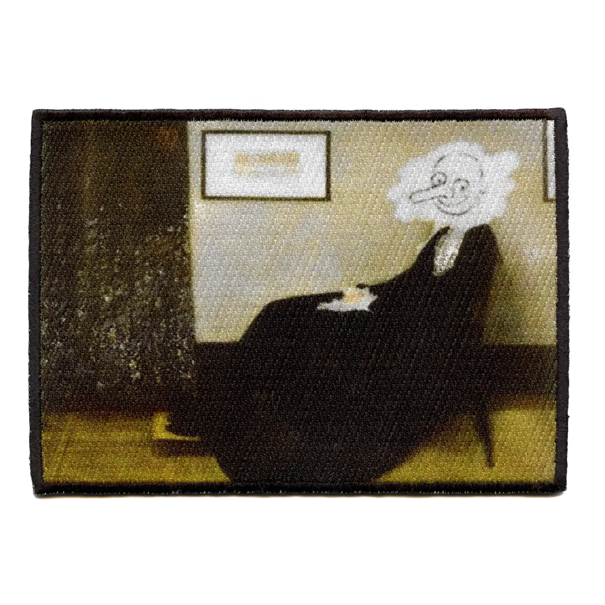 The Whistler's Mother Patch Parody Famous Painting Embroidered Iron On Small