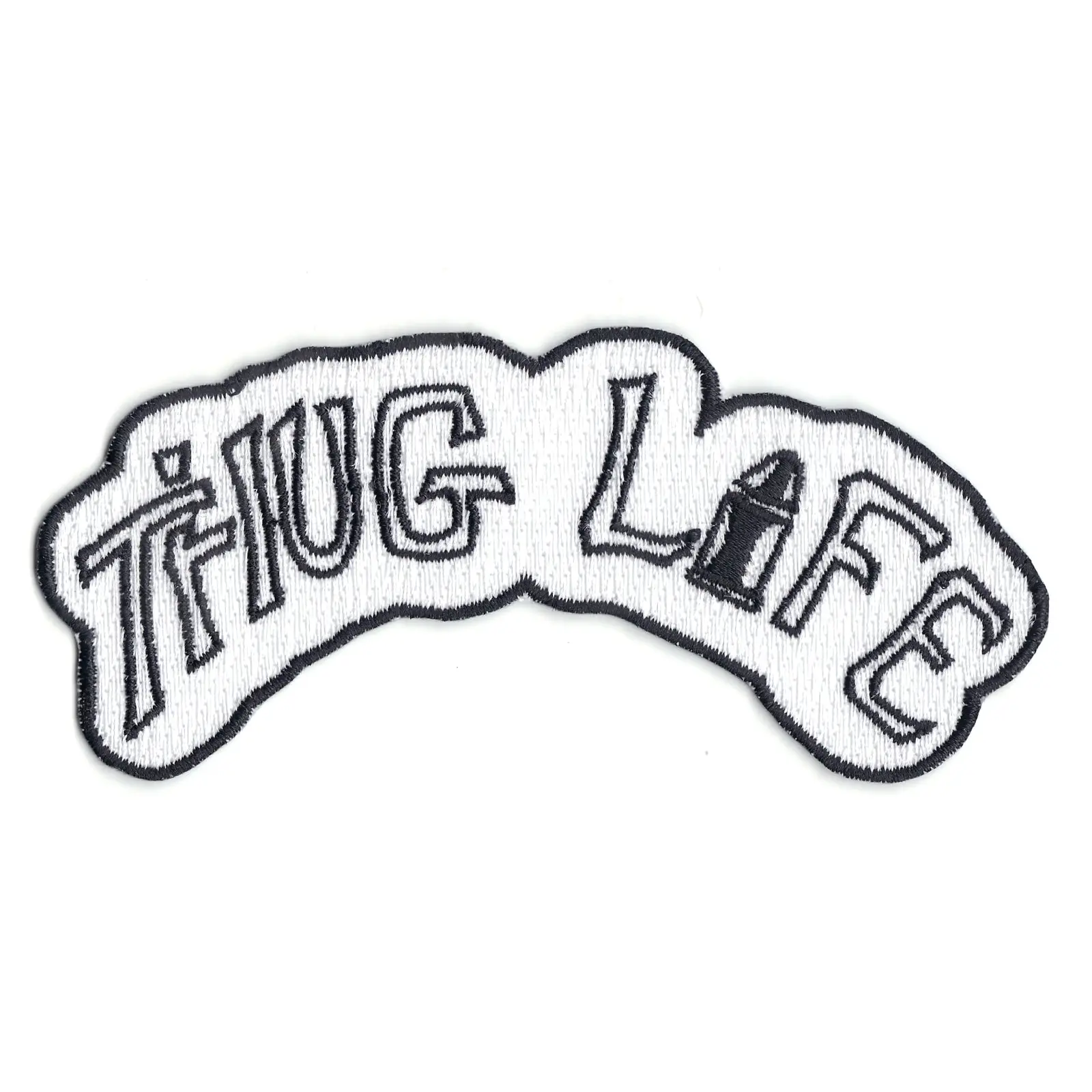 Thug Life Tattoo Patch West Coast Rapper Embroidered Iron On