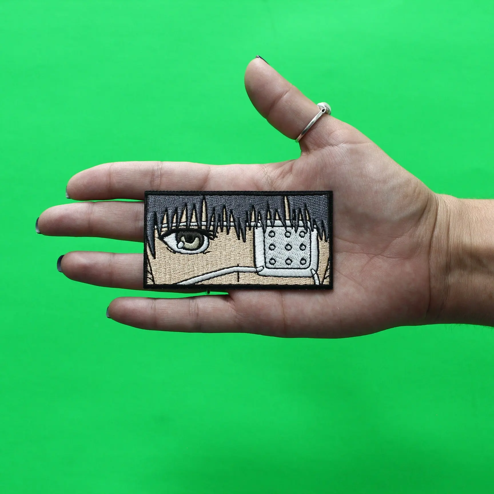 Tokyo Ghoul Kaneki Eyes Patch Anime Rize Japan Embroidered Iron On - Image 2
