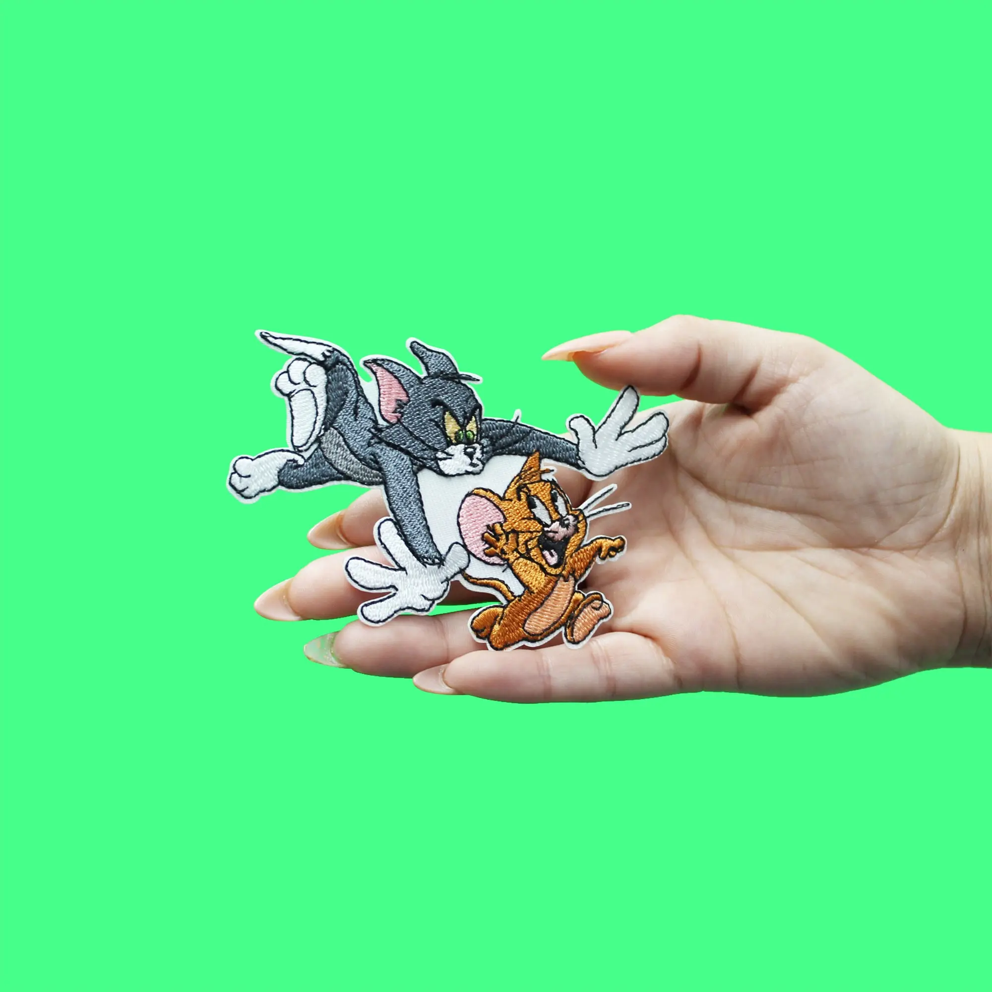 Official Cartoon Tom And Jerry Patch Chasing Embroidered Iron On - Image 2