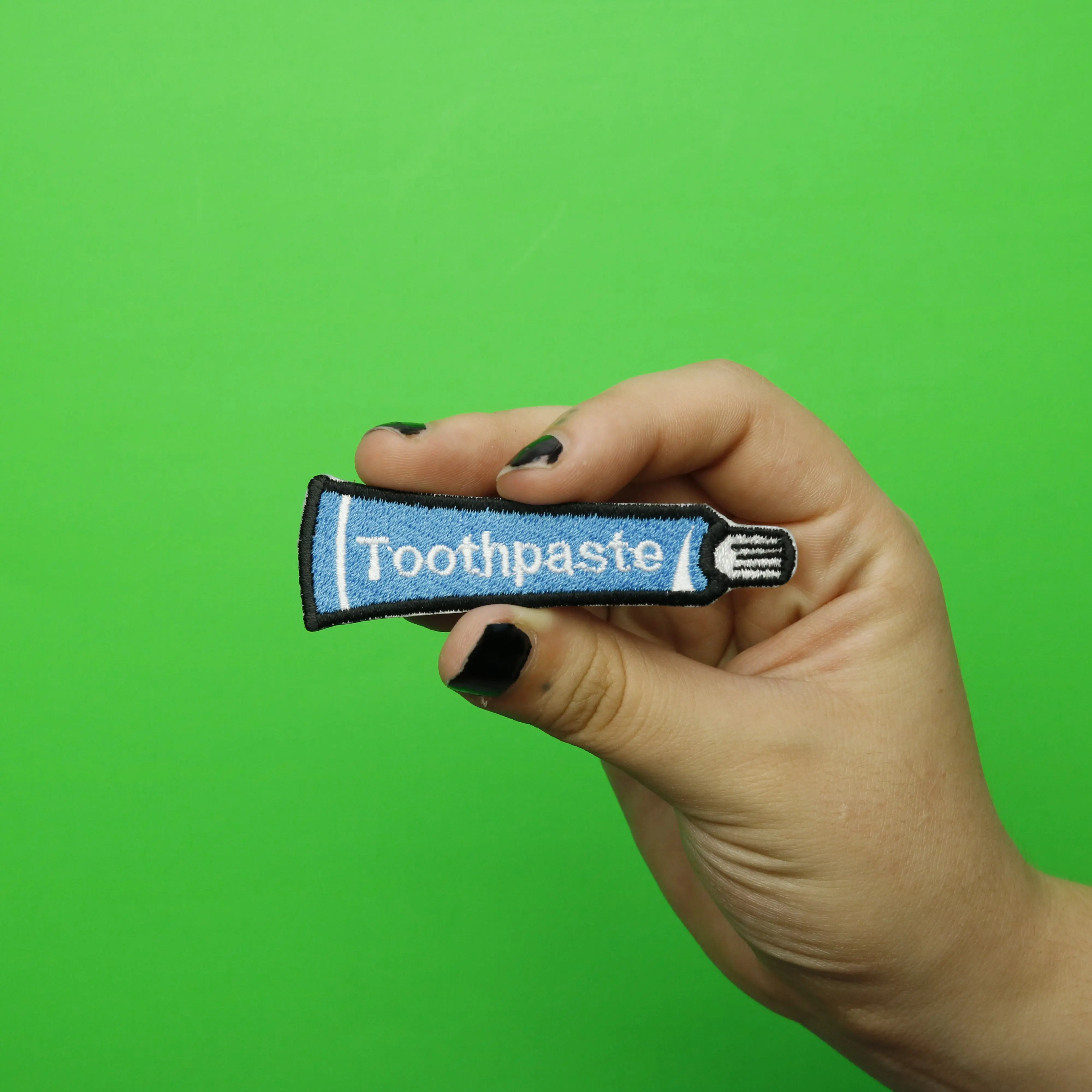 Toothpaste Embroidered Iron On Patch - Image 2
