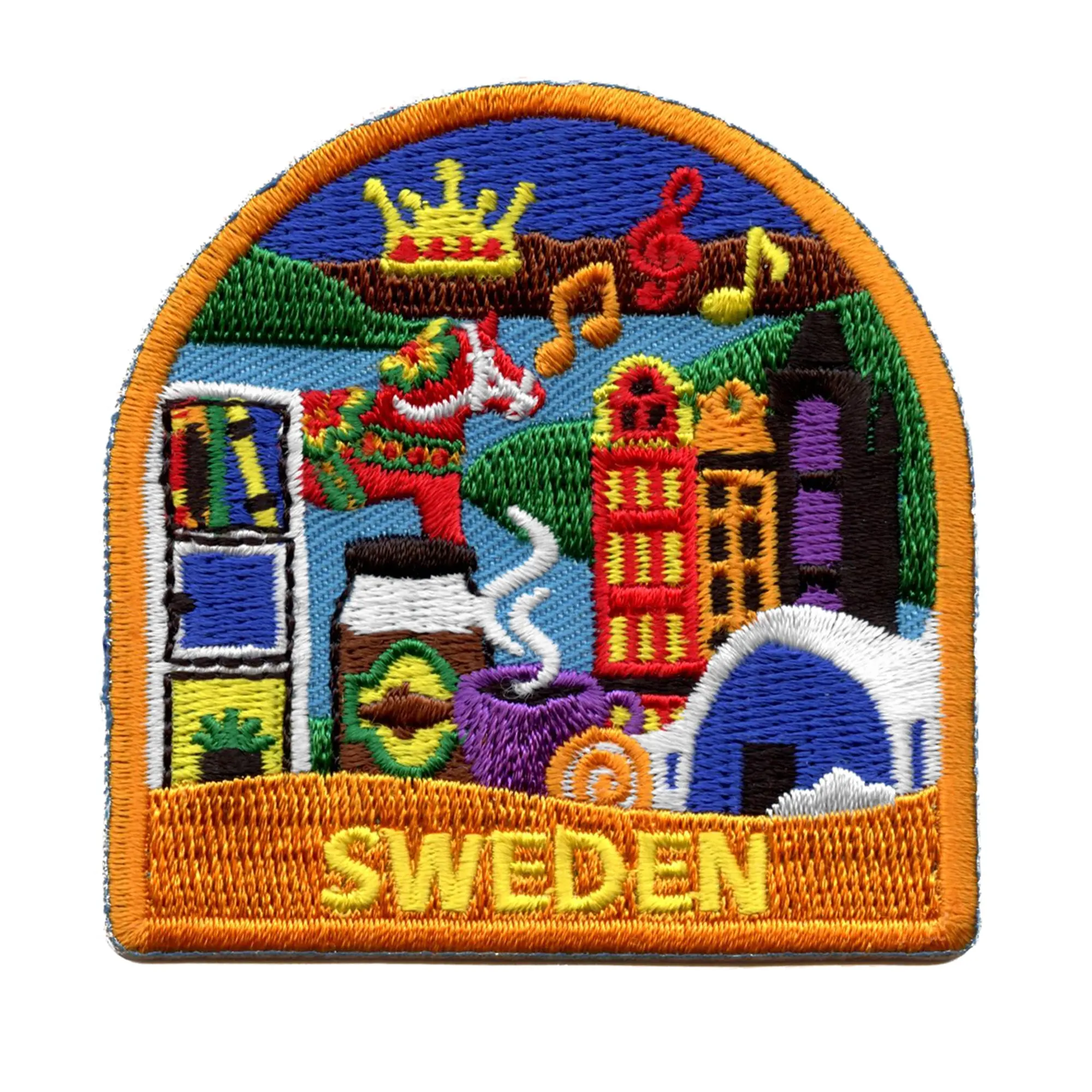 Sweden World Showcase Travel Patch Souvenir History Vacation Embroidered Iron On