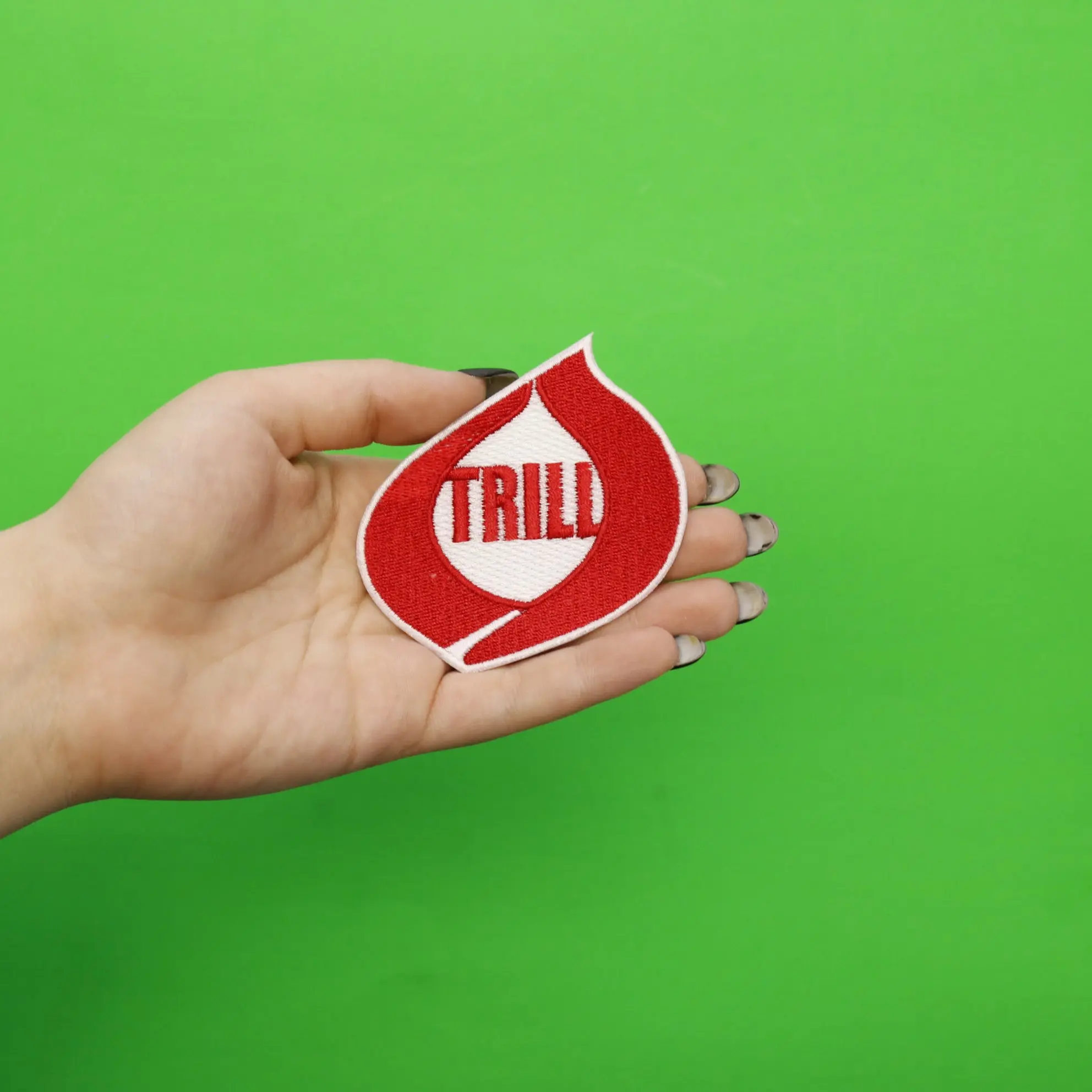 Trill Red Flame Iron On Patch - Image 3