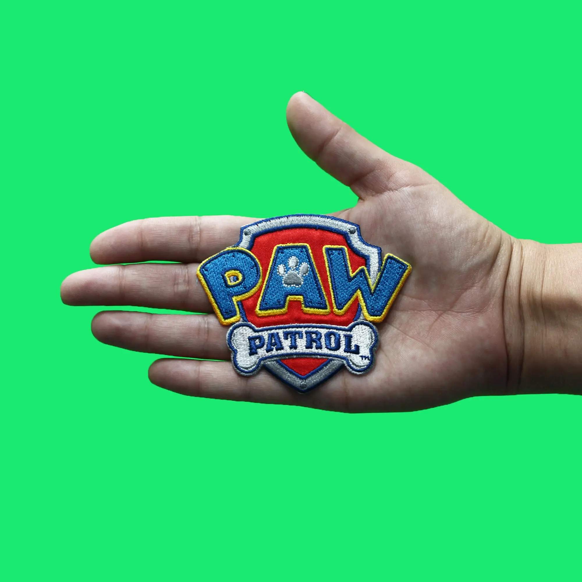 Paw Patrol Shield Logo Patch Kids Rescue Cartoon Embroidered Iron On - Image 3