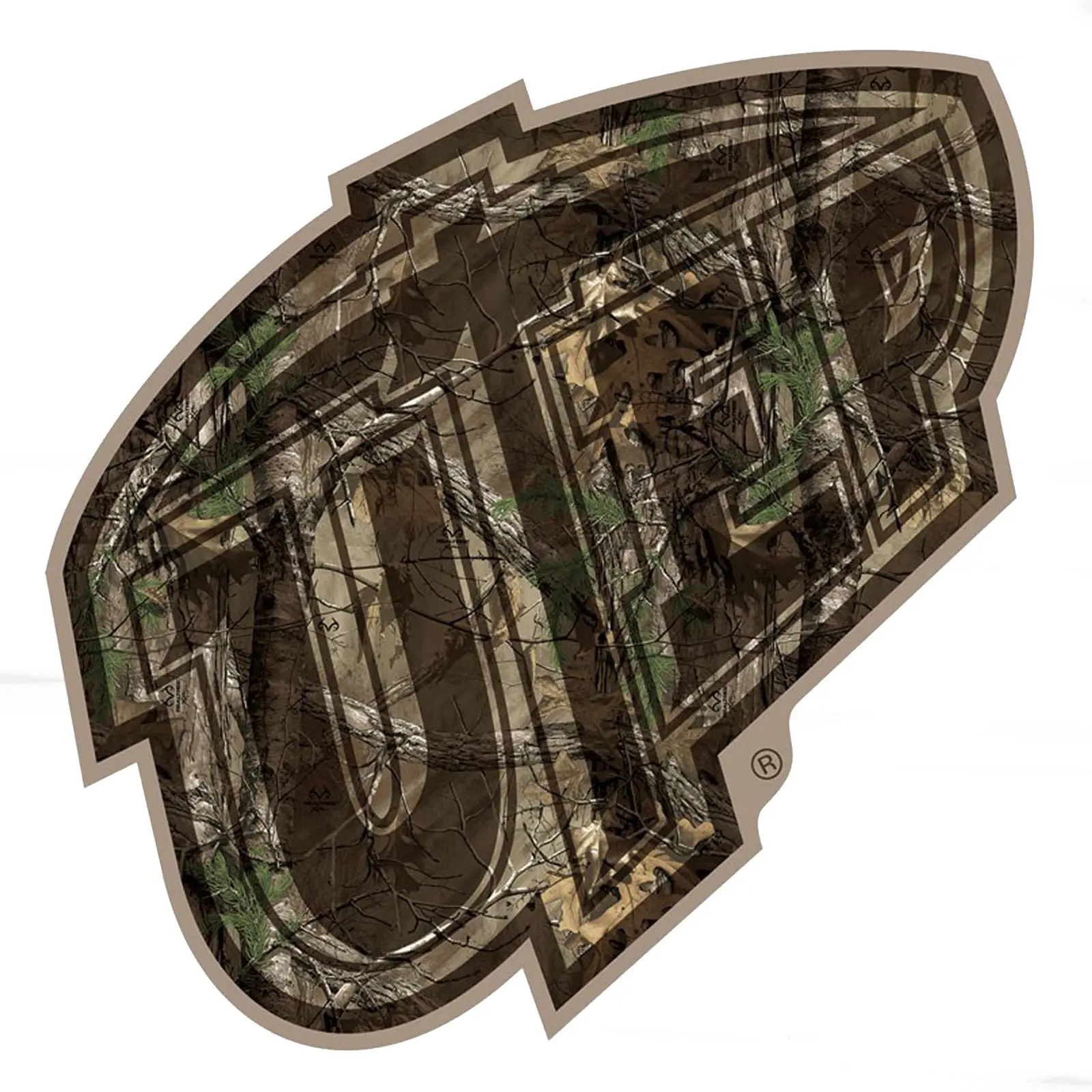 UTEP Miners Die Cut Decal 8 x 8 (Camo)
