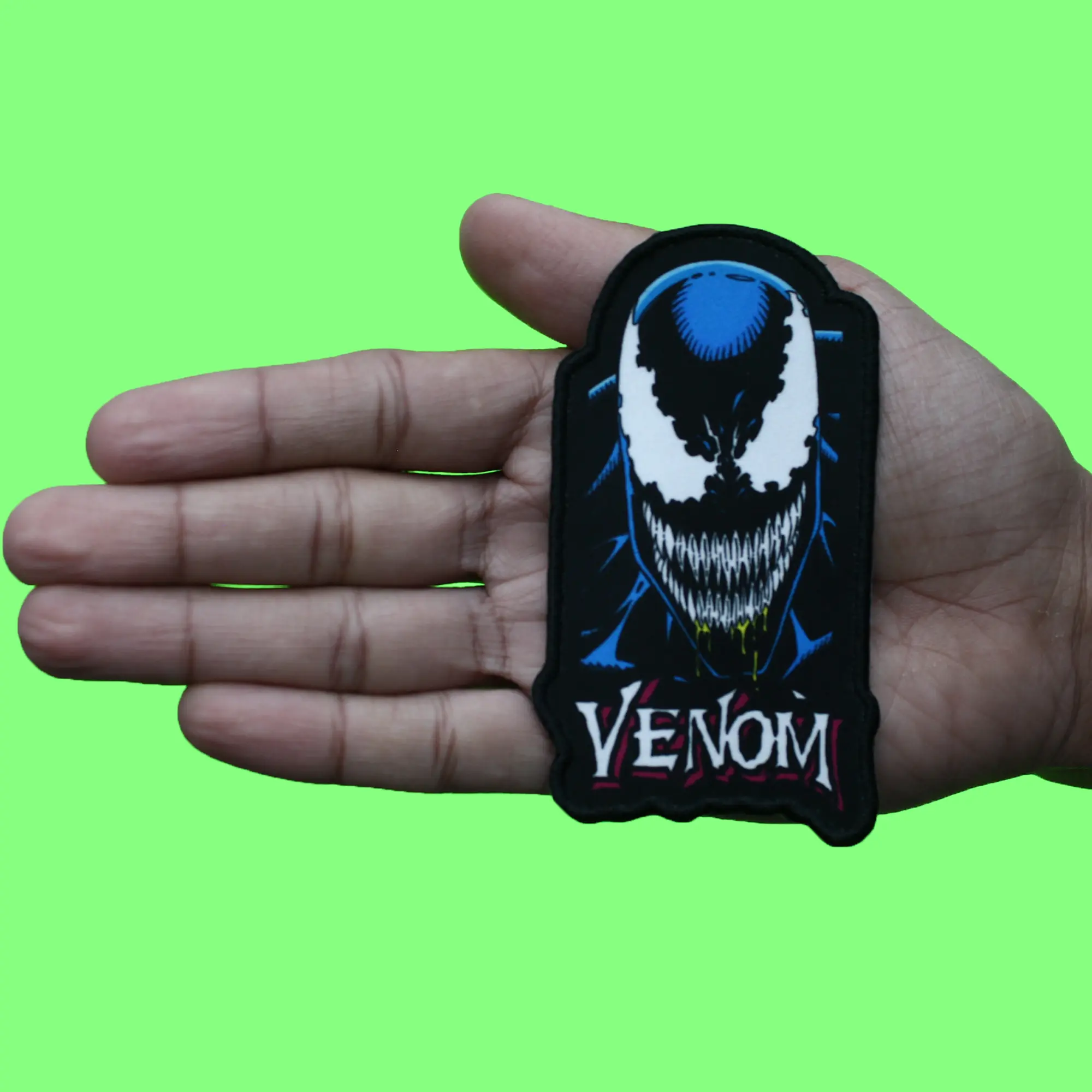 Venom Evil Grin Patch Marvel Comics Spiderman Sublimated Iron On - Image 2