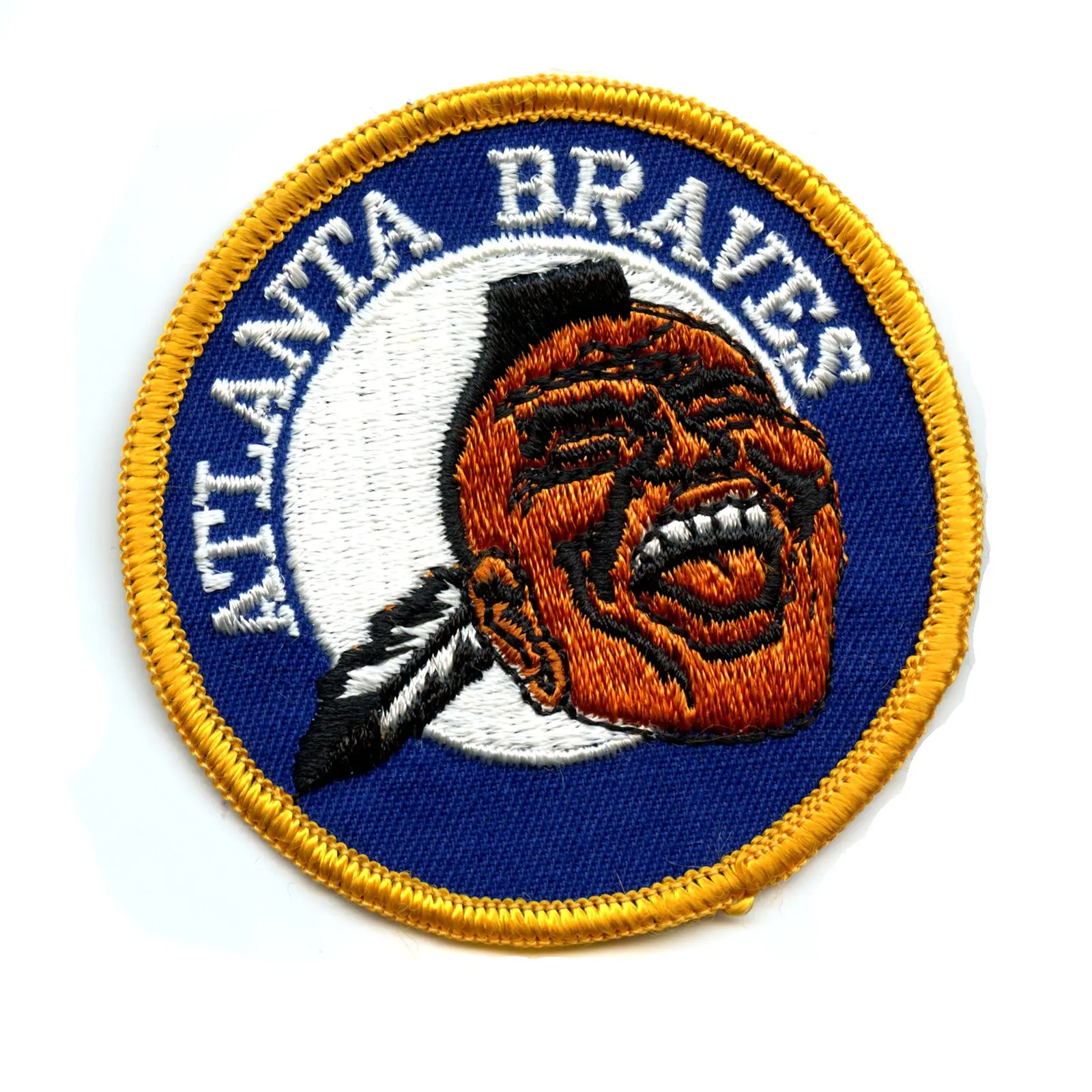 Very Rare Atlanta Braves Chief Noc-A-Homa MLB Baseball Vintage Round Team Logo Patch