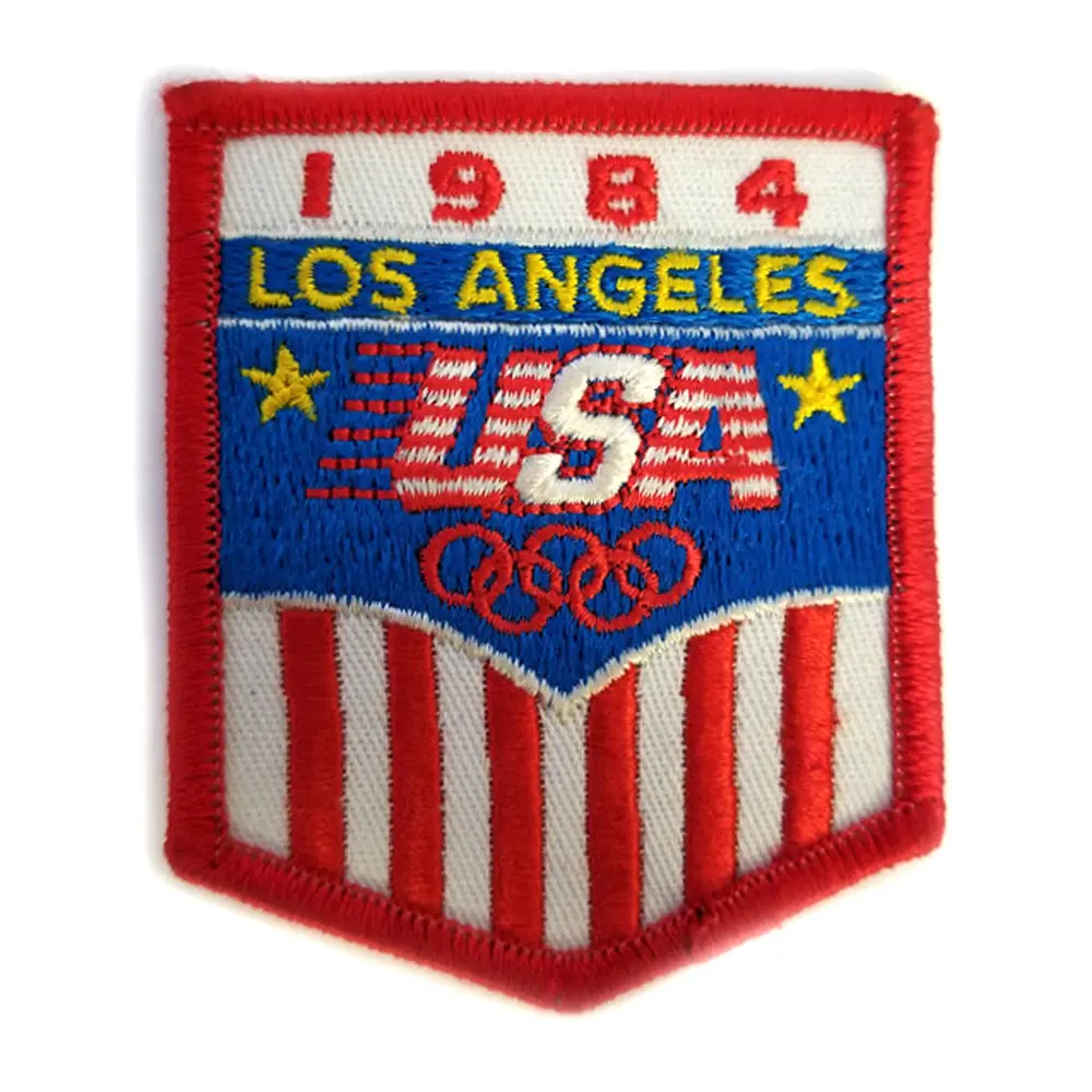 Vintage Rare Los Angeles USA 1984 Olympics Games Embroidered Iron On Patch