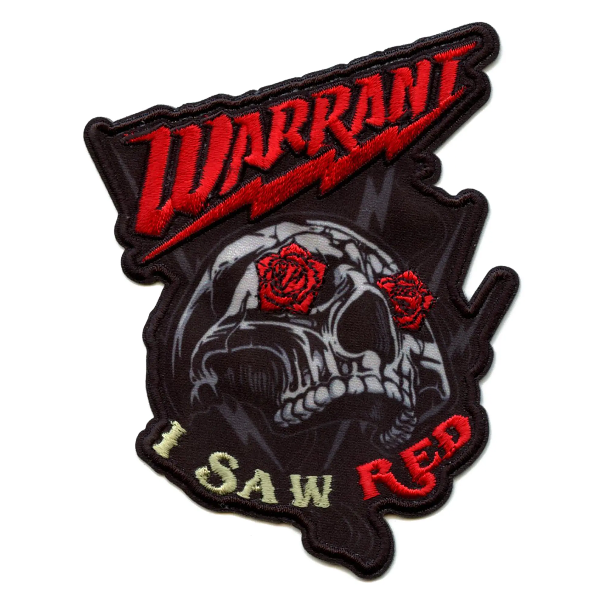 Warrant I Saw Red Patch Skull California Rock Embroidered Iron On
