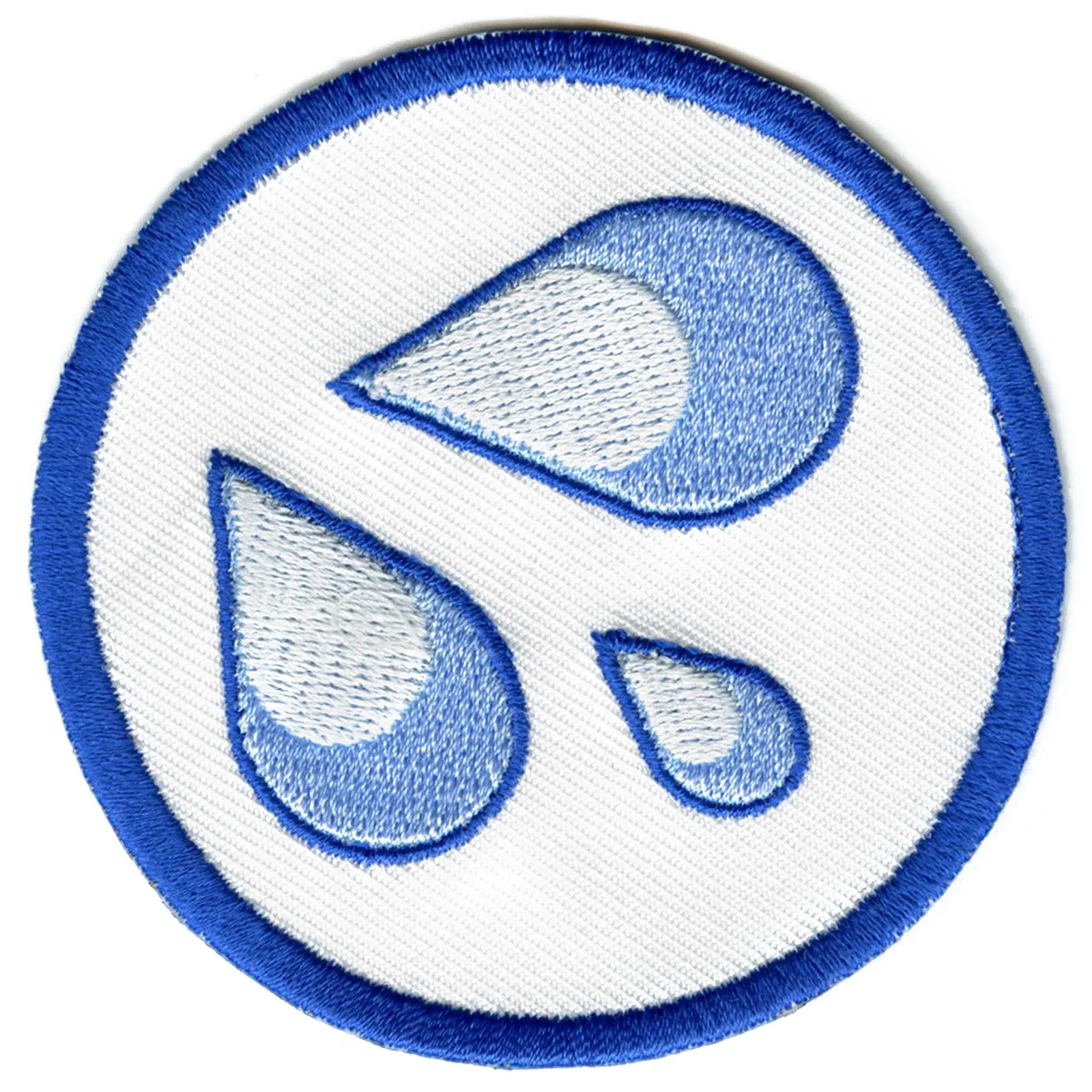 Water Droplets Splashing Iron On Embroidered Patch