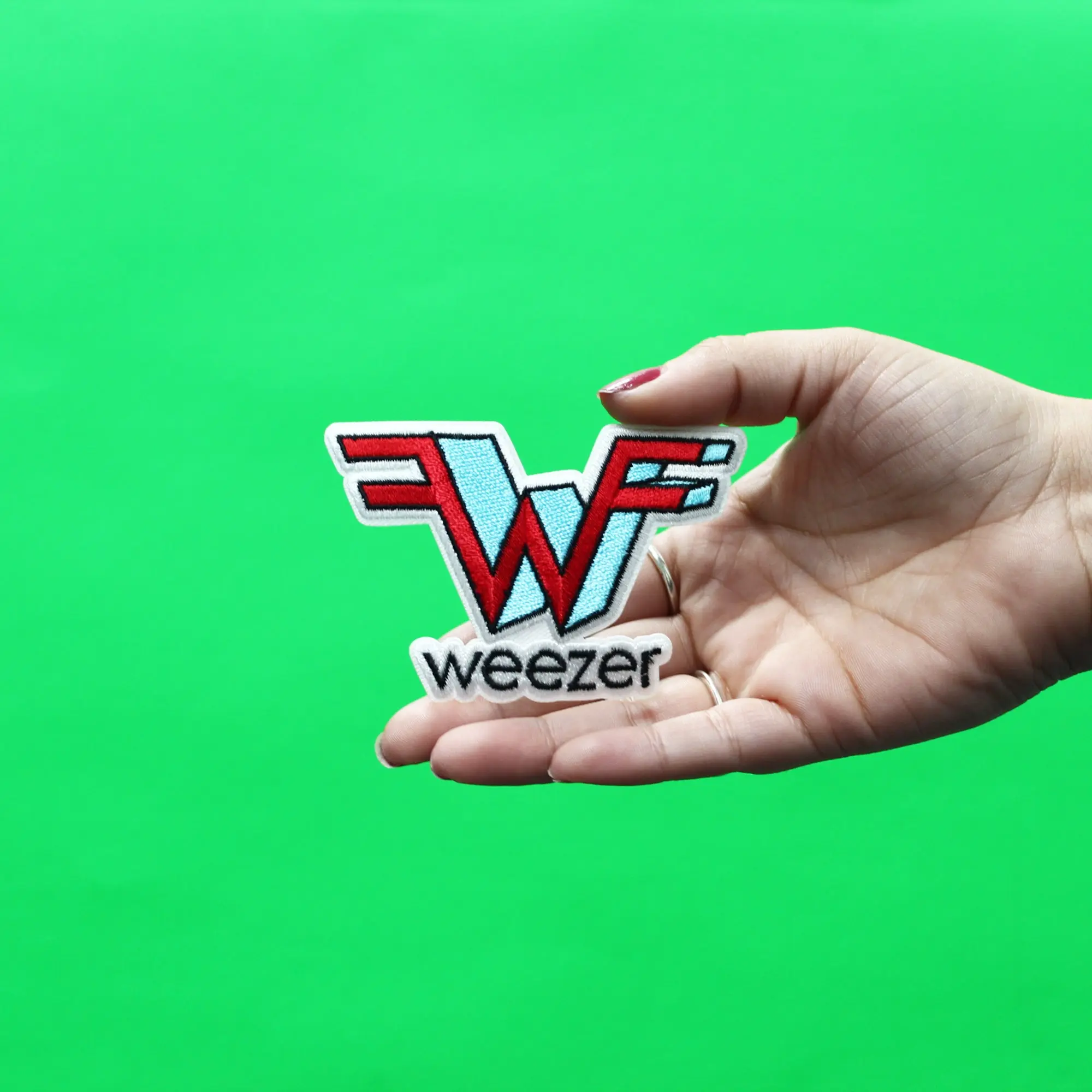 Weezer Patch 3D Logo Embroidered Iron On - Image 2