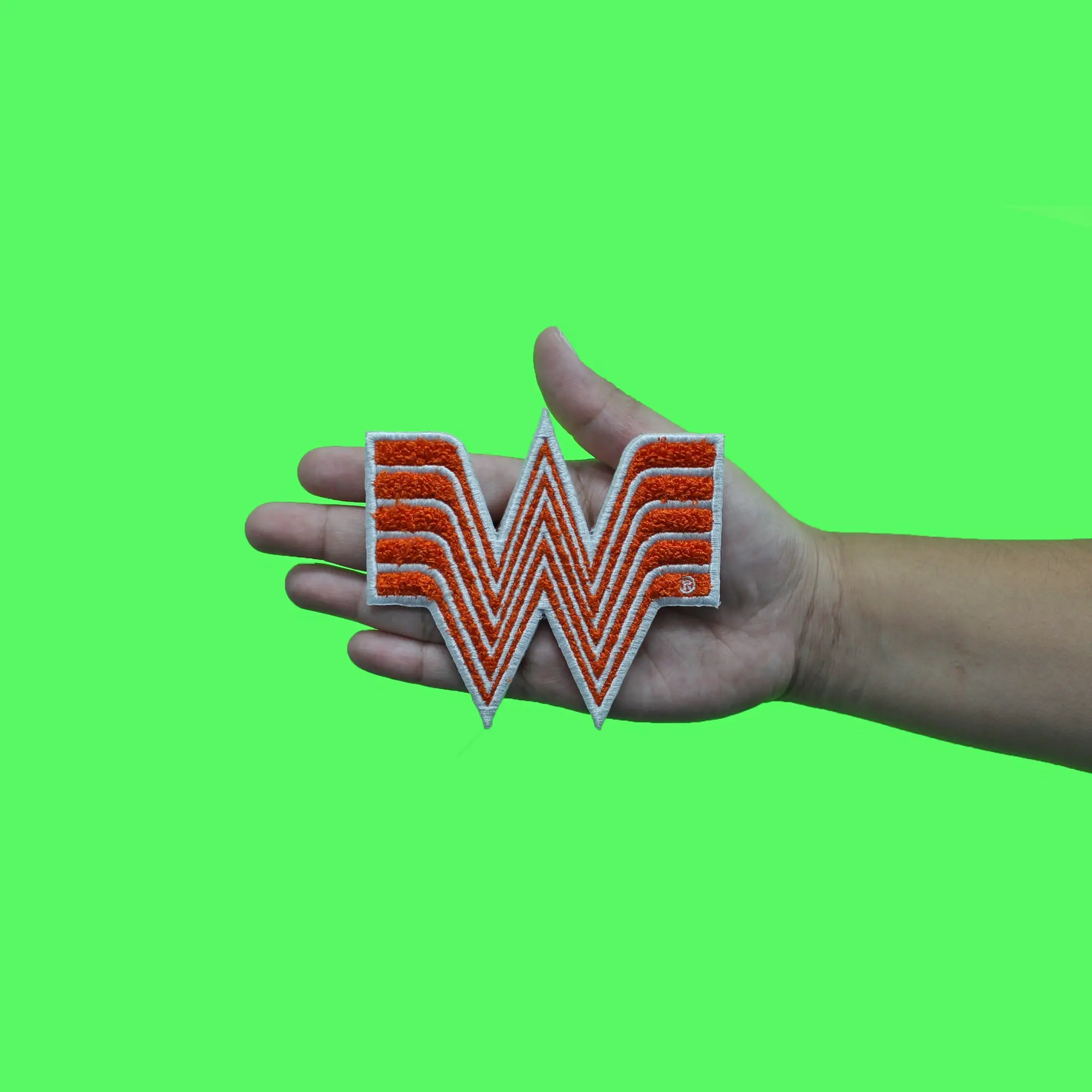 Whataburger Single Letter Logo Patch Texas Fast Food Chenille Iron On - Image 2