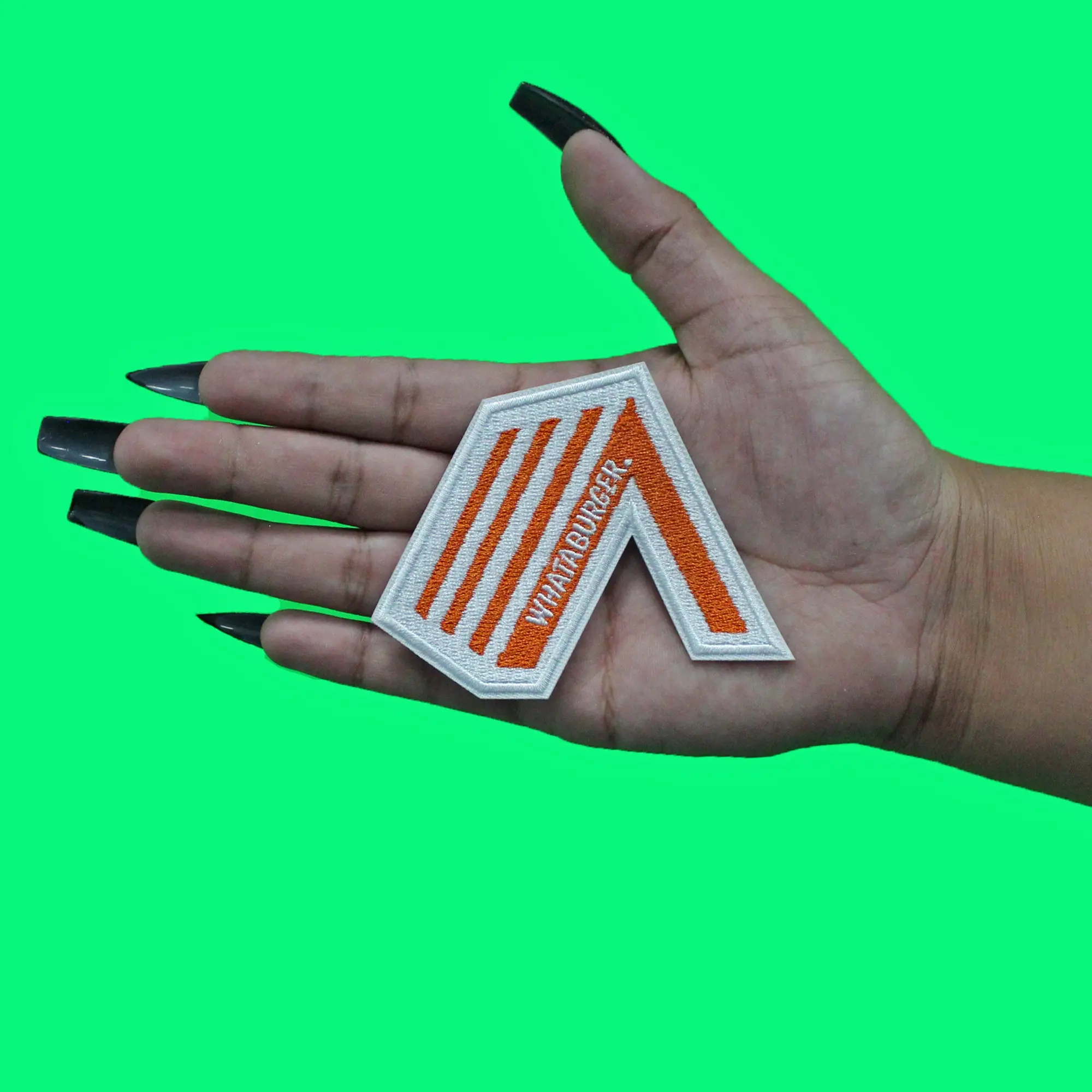 Whataburger Stripped Tent Logo Patch Fast Food Chain Embroidered Iron On - Image 2