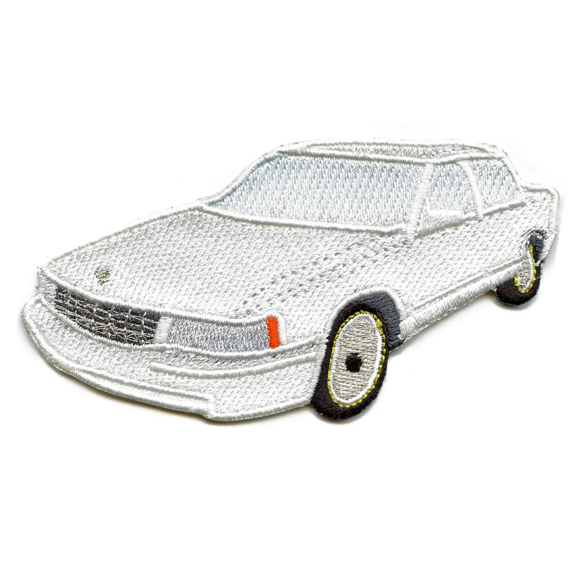 White 90's Car Patch Hip Hop Culture Embroidered Iron On